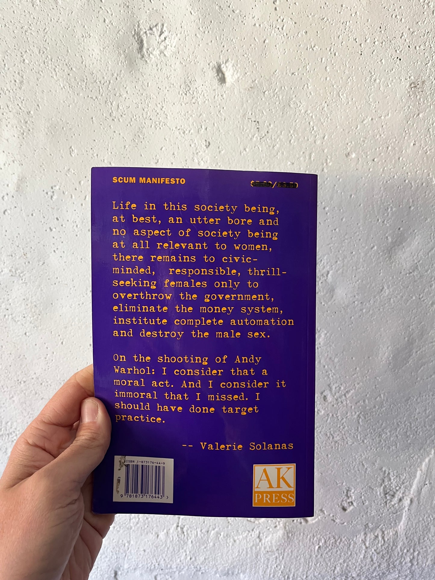 SCUM Manifesto, Valerie Solanas, 1997 Edition