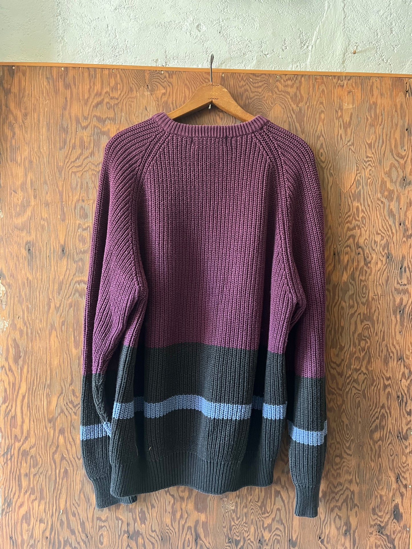 Eddie Bauer Tricolor Knit, Size L, 1990s
