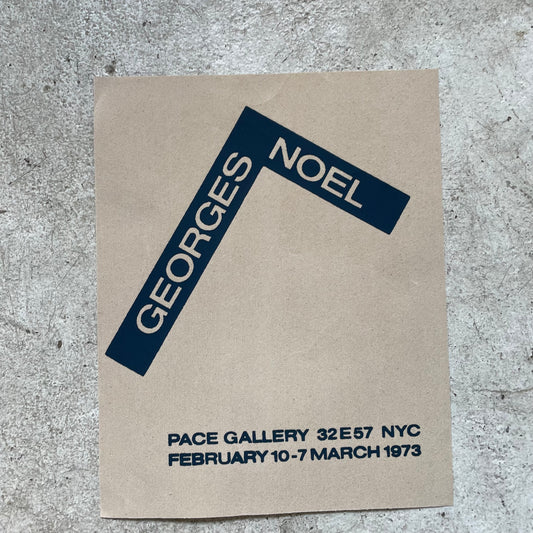 Georges Noel at Pace Gallery Invite, 1973 (Printed on Sandpaper)