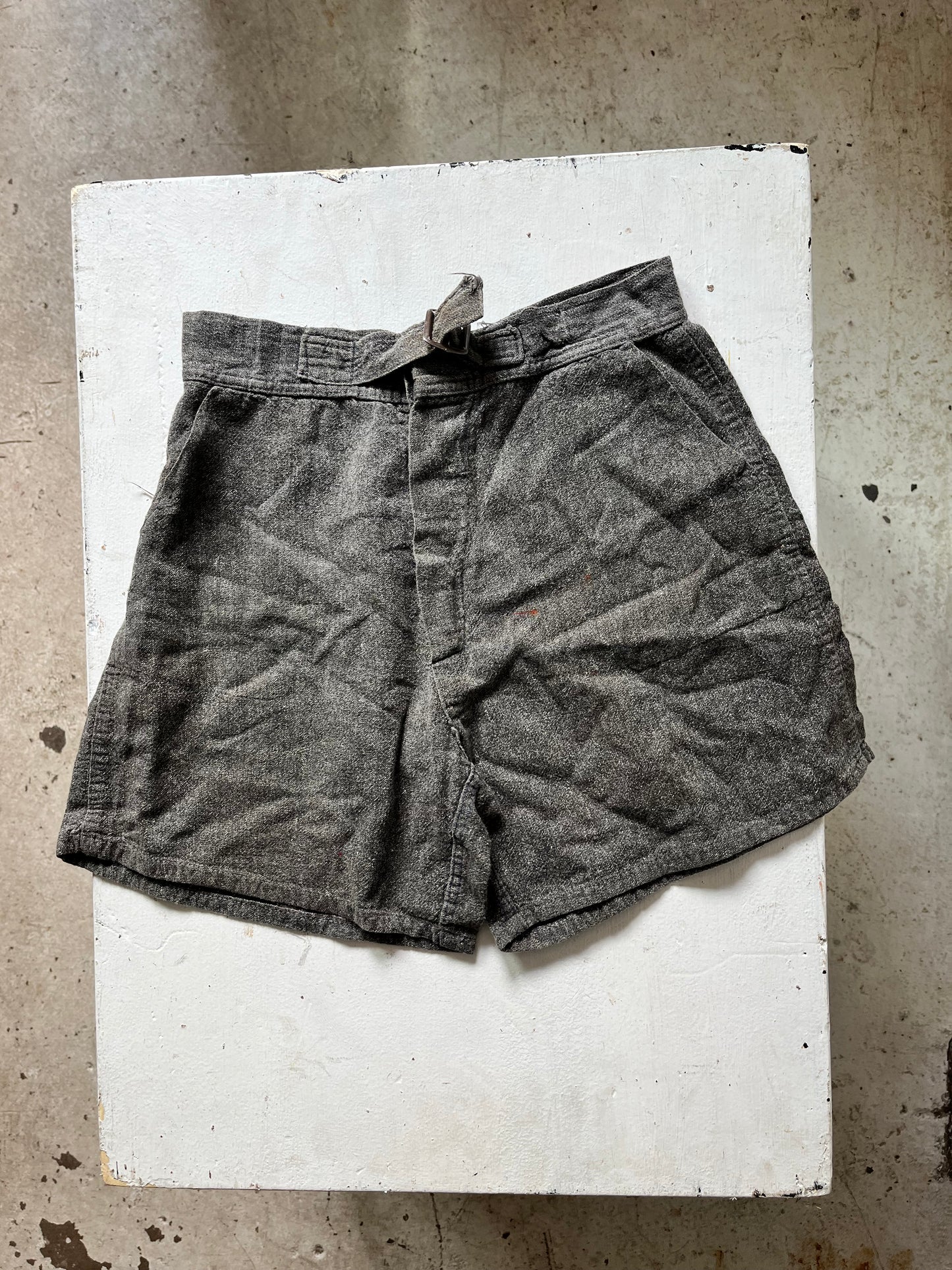 Salt and Pepper Gym Shorts (3), 24" W, 1930s