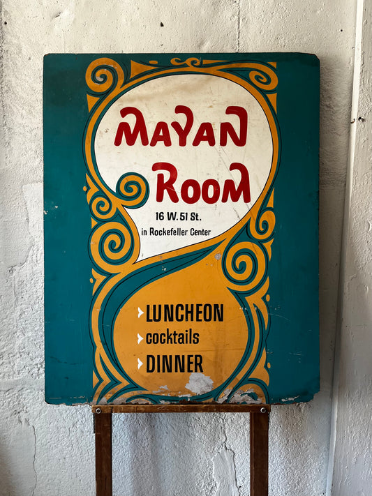 Mayan Room Sign, 1950s (NYC Delivery or Pickup Only)