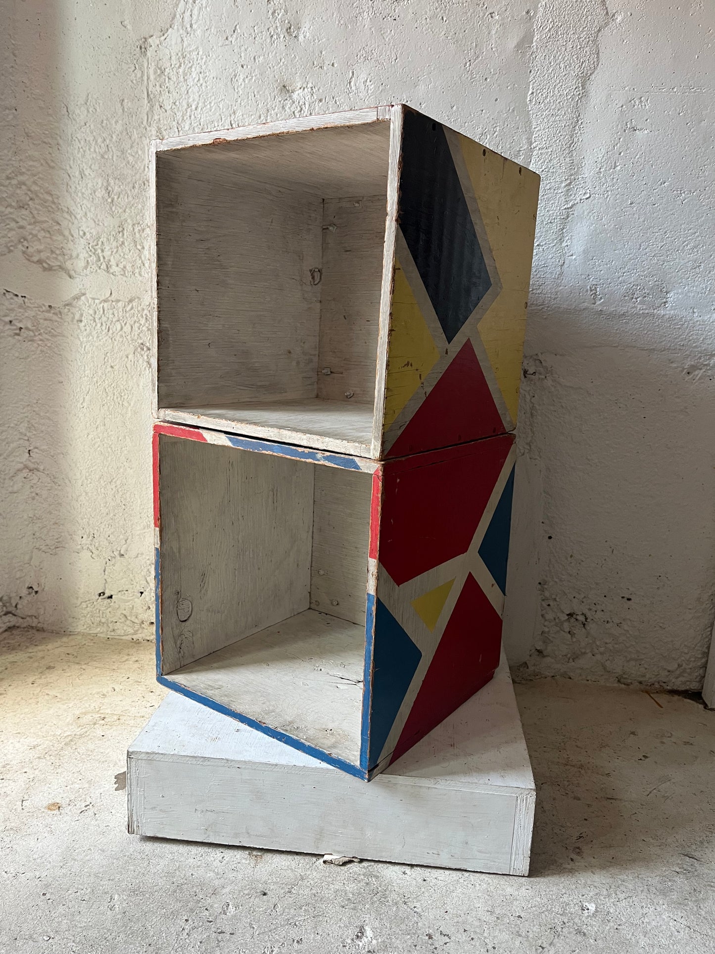 Painted Plywood Cubes, 1950s