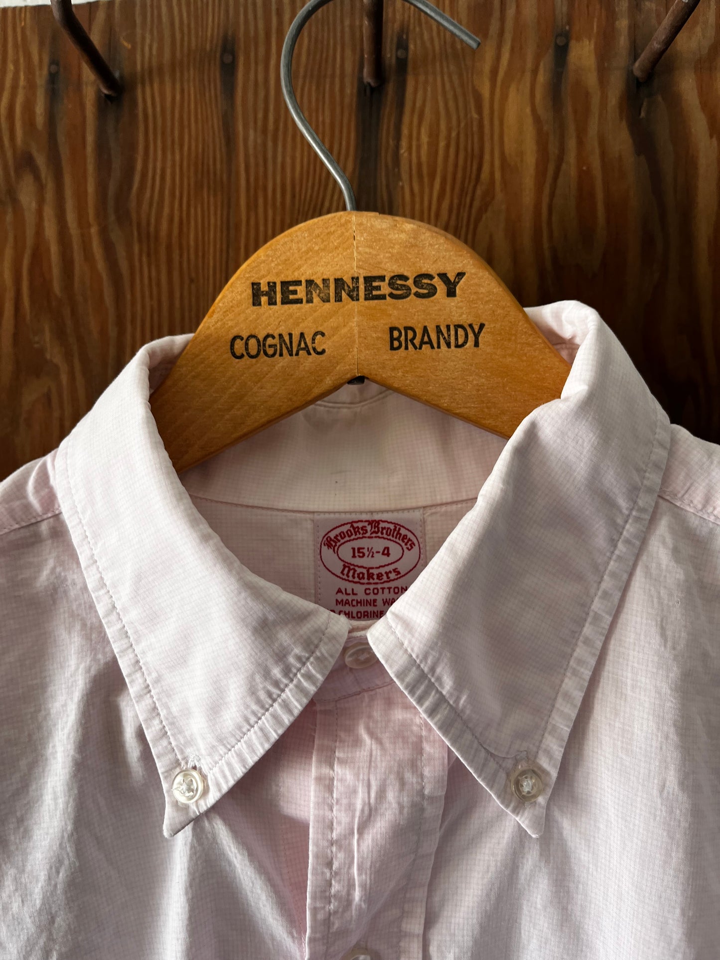 Brooks Brothers Pink Gingham, Sz L, 1980s