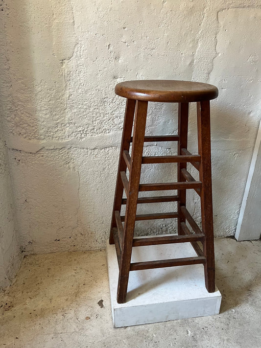 Oak Mission Stool, 1910s (NYC Delivery Only, No Shipping)