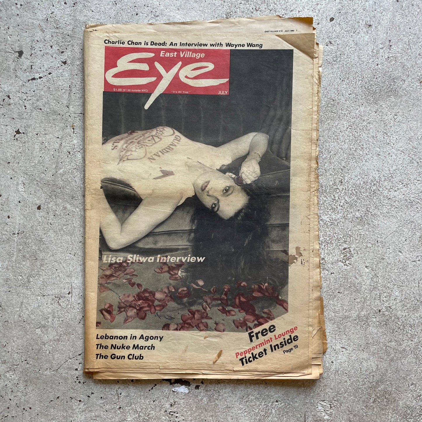 East Village Eye 07/1982; Lisa Sliwa, Marcia Resnick Cover