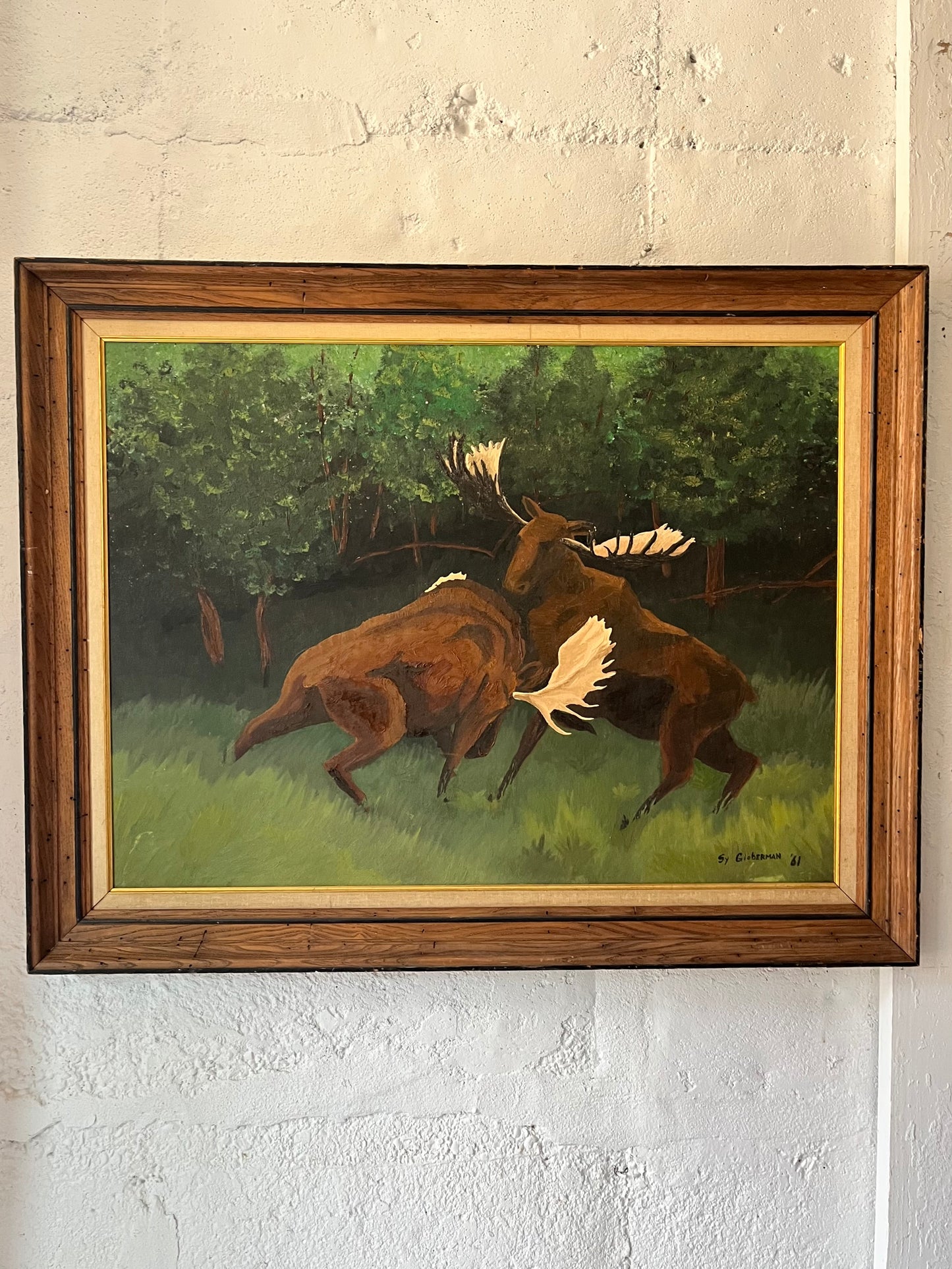 Dueling Moose Painting, 1961