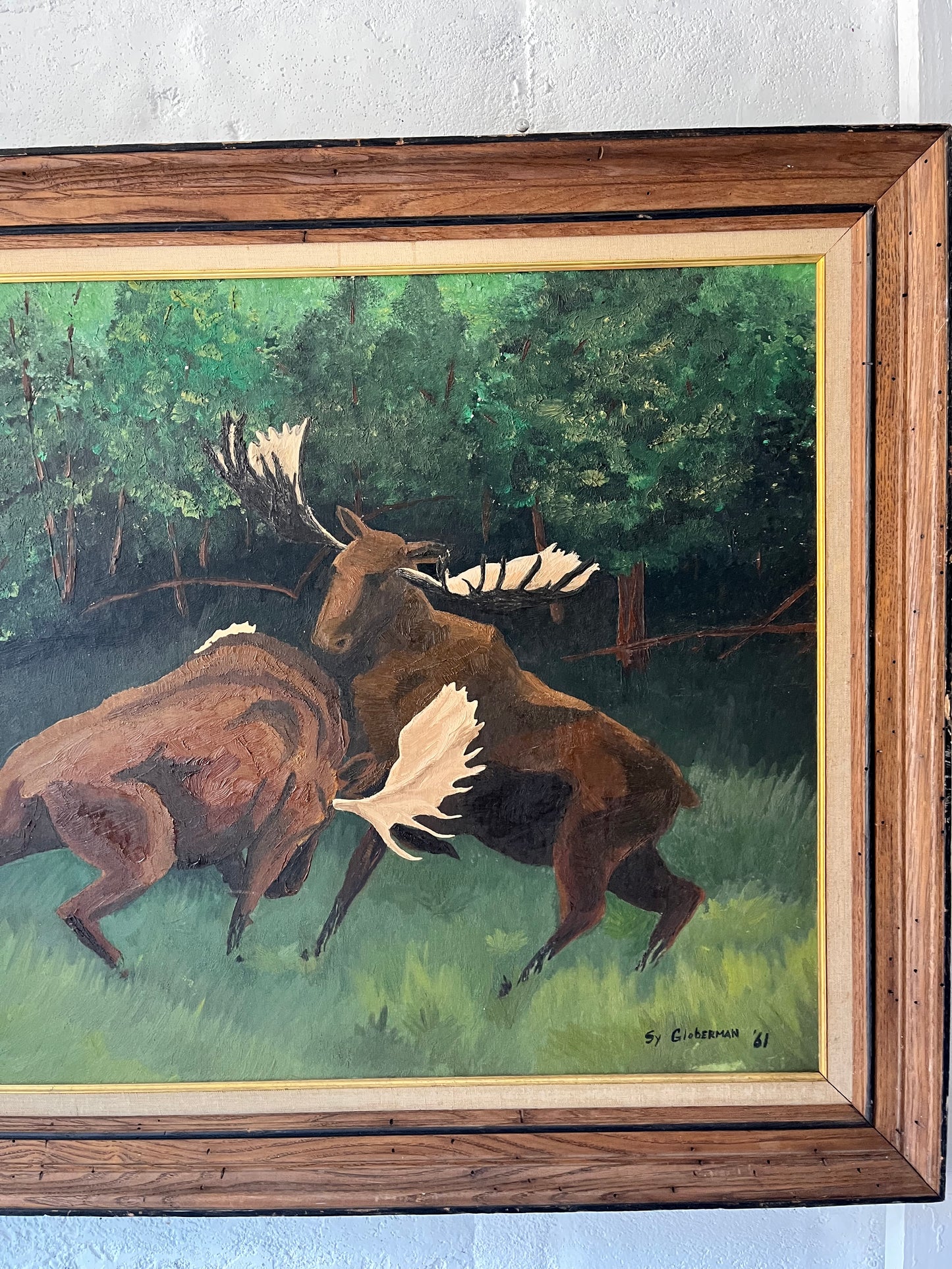 Dueling Moose Painting, 1961
