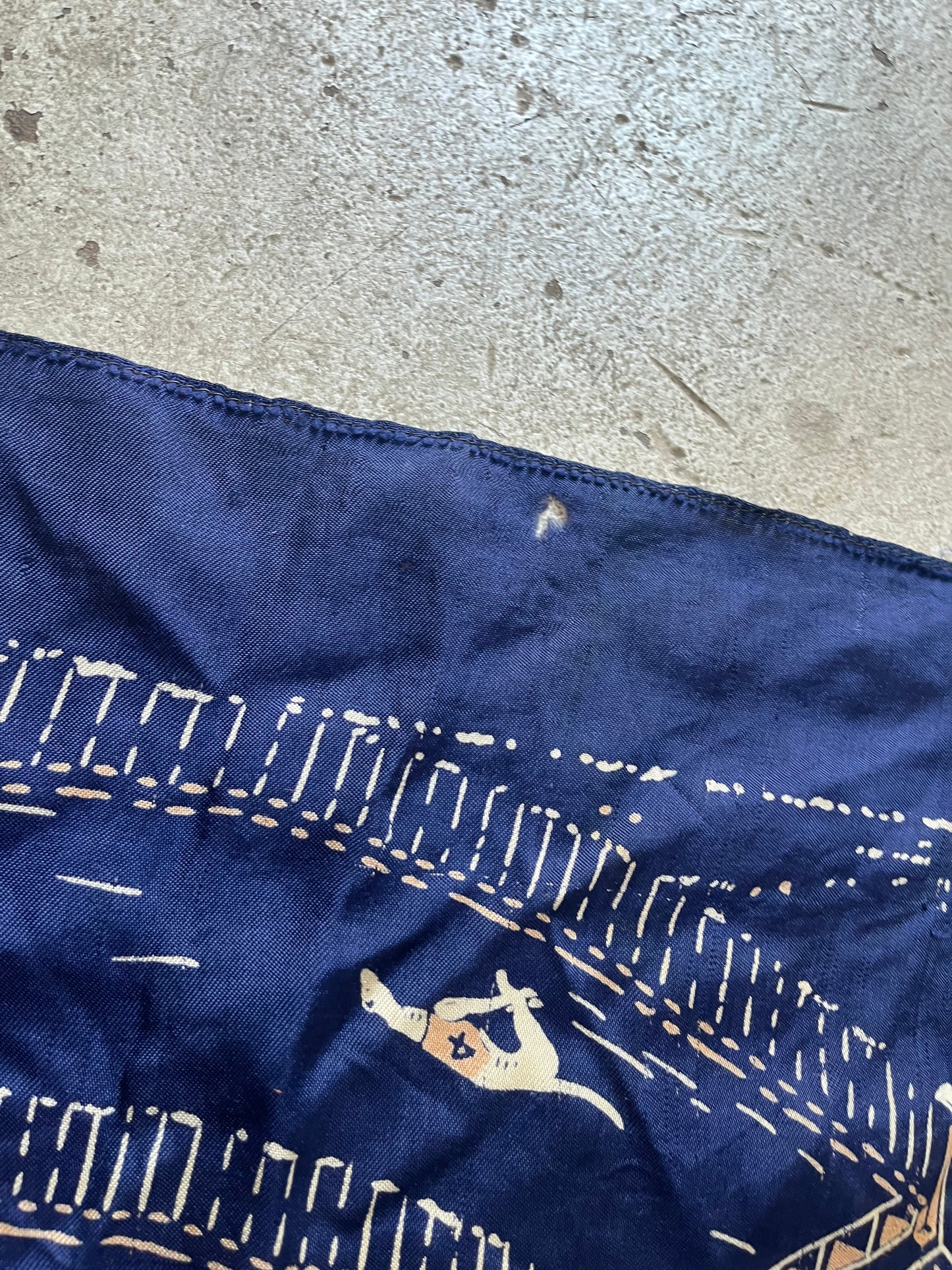 Art Deco Greyhound Racing Scarf, 1930s