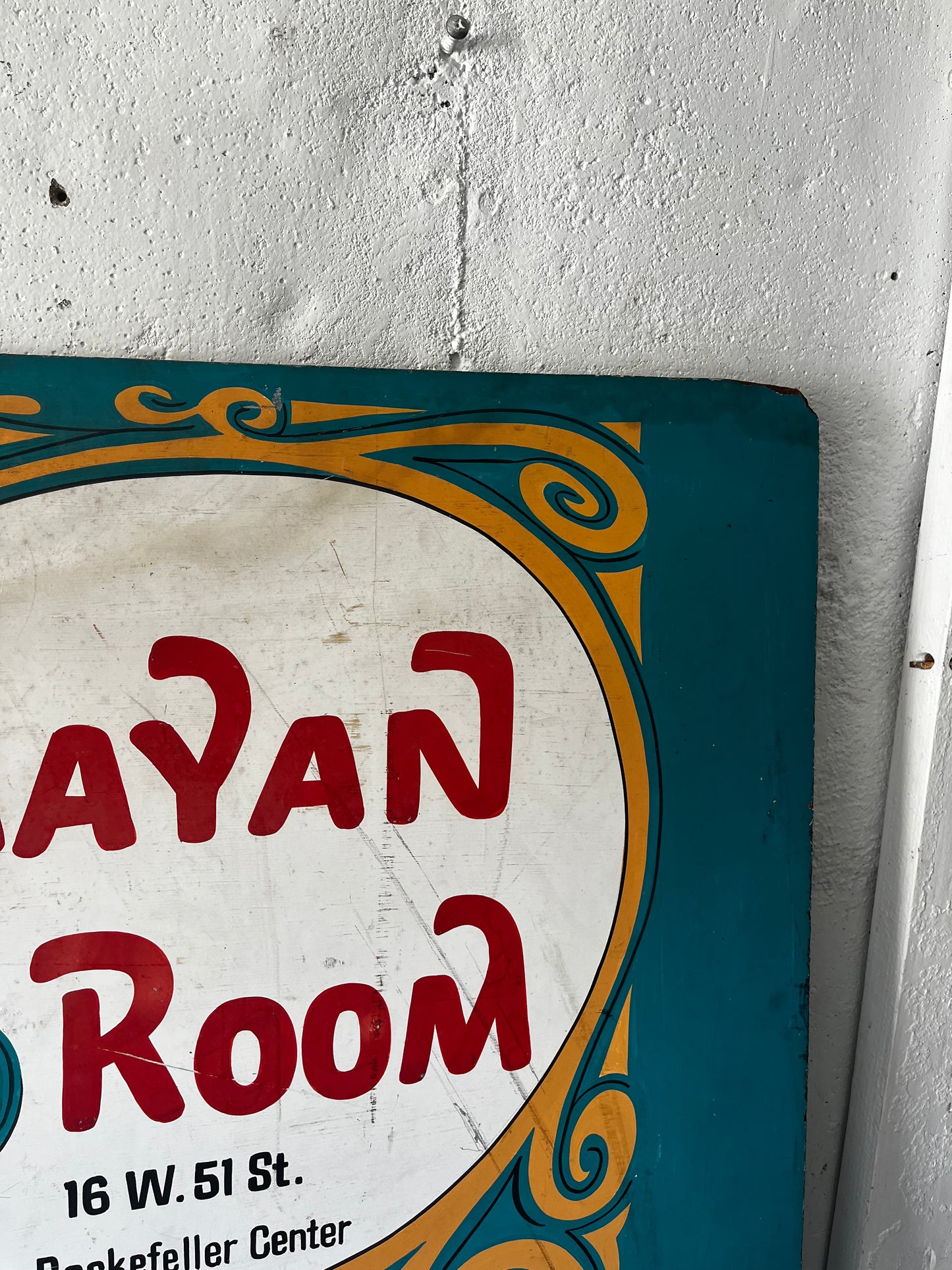 Mayan Room Sign, 1950s (NYC Delivery or Pickup Only)