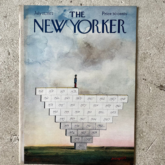 New Yorker, July 22nd 1972, Saul Steinberg Cover