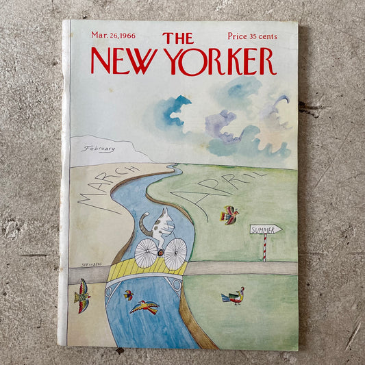 New Yorker, March 26th 1966, Saul Steinberg Cover