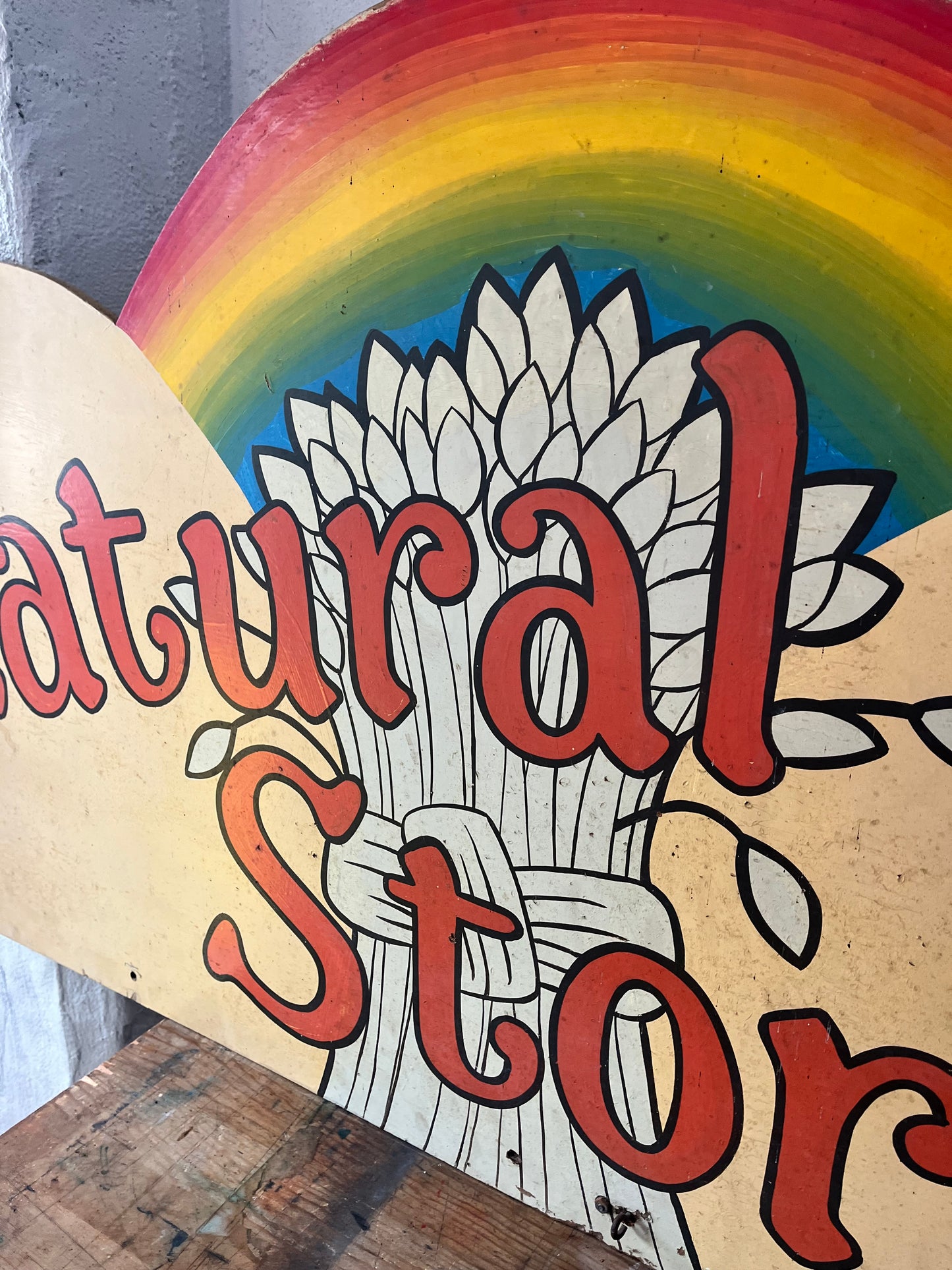 Large Natural Foods Store Sign, 1970s