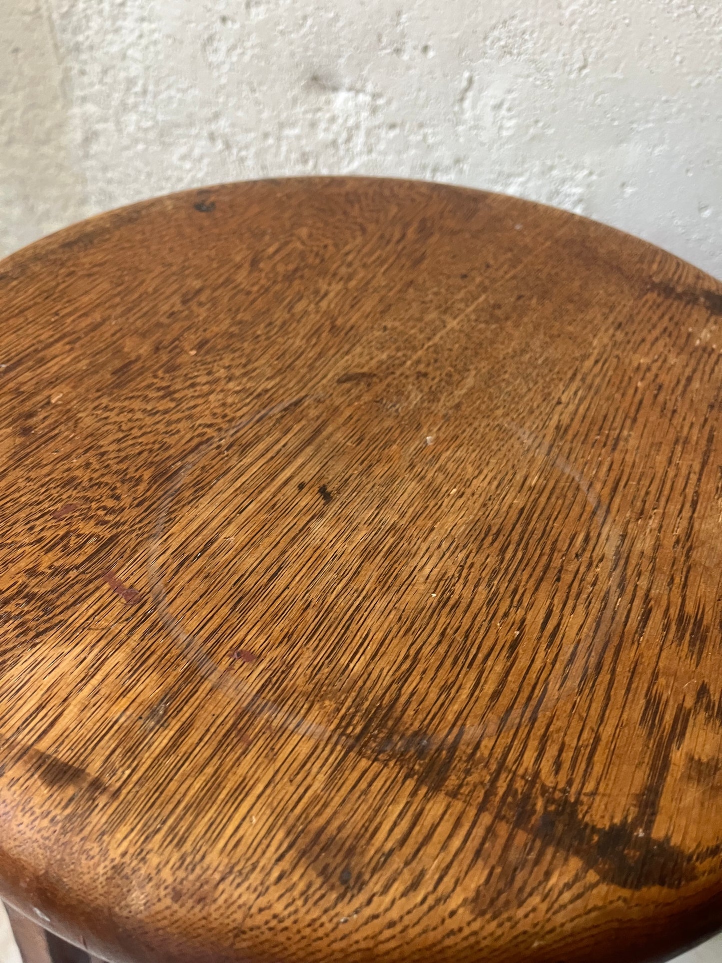 Oak Mission Stool, 1910s (NYC Delivery Only, No Shipping)