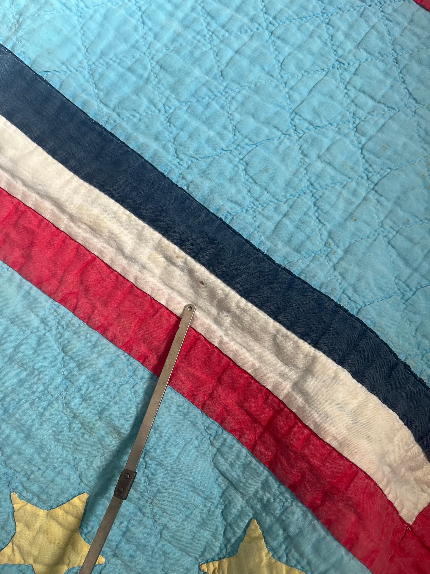 Stars and Stripes Appliqué Quilt, 1950/60