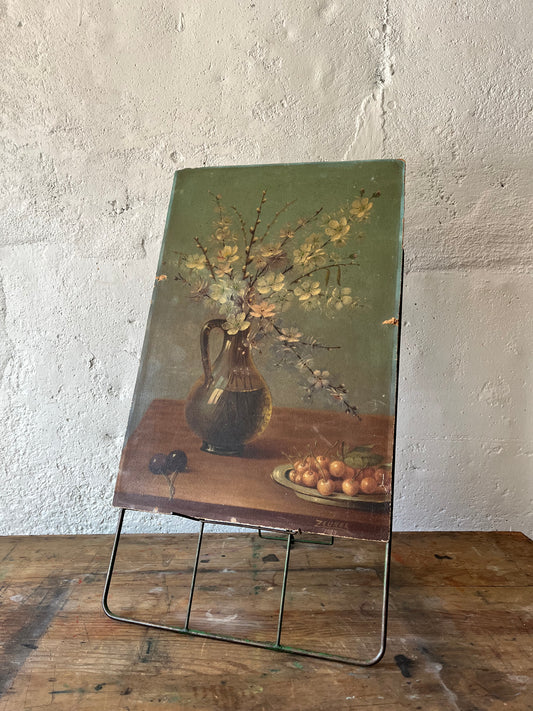 Still Life of Flowers and Cherries, 1917 (German School)