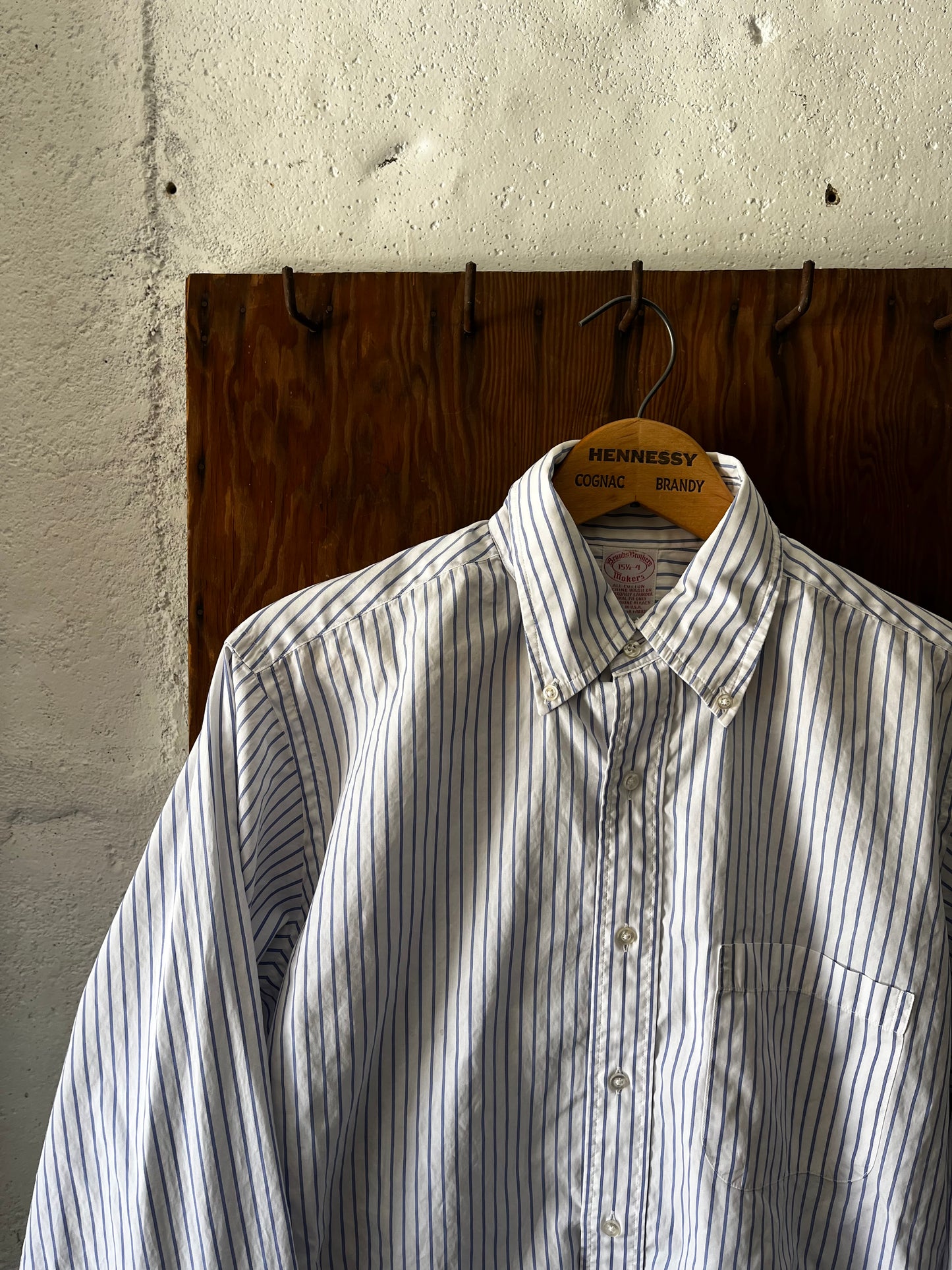 Brooks Brothers Blue/White Stripe, Sz L, 1980s