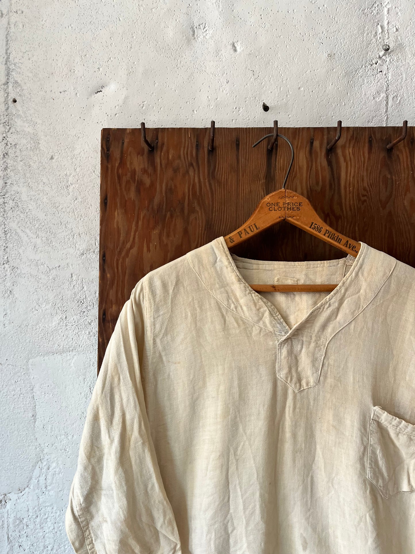 Feedsack Shirt, Sz Sm, 1930s