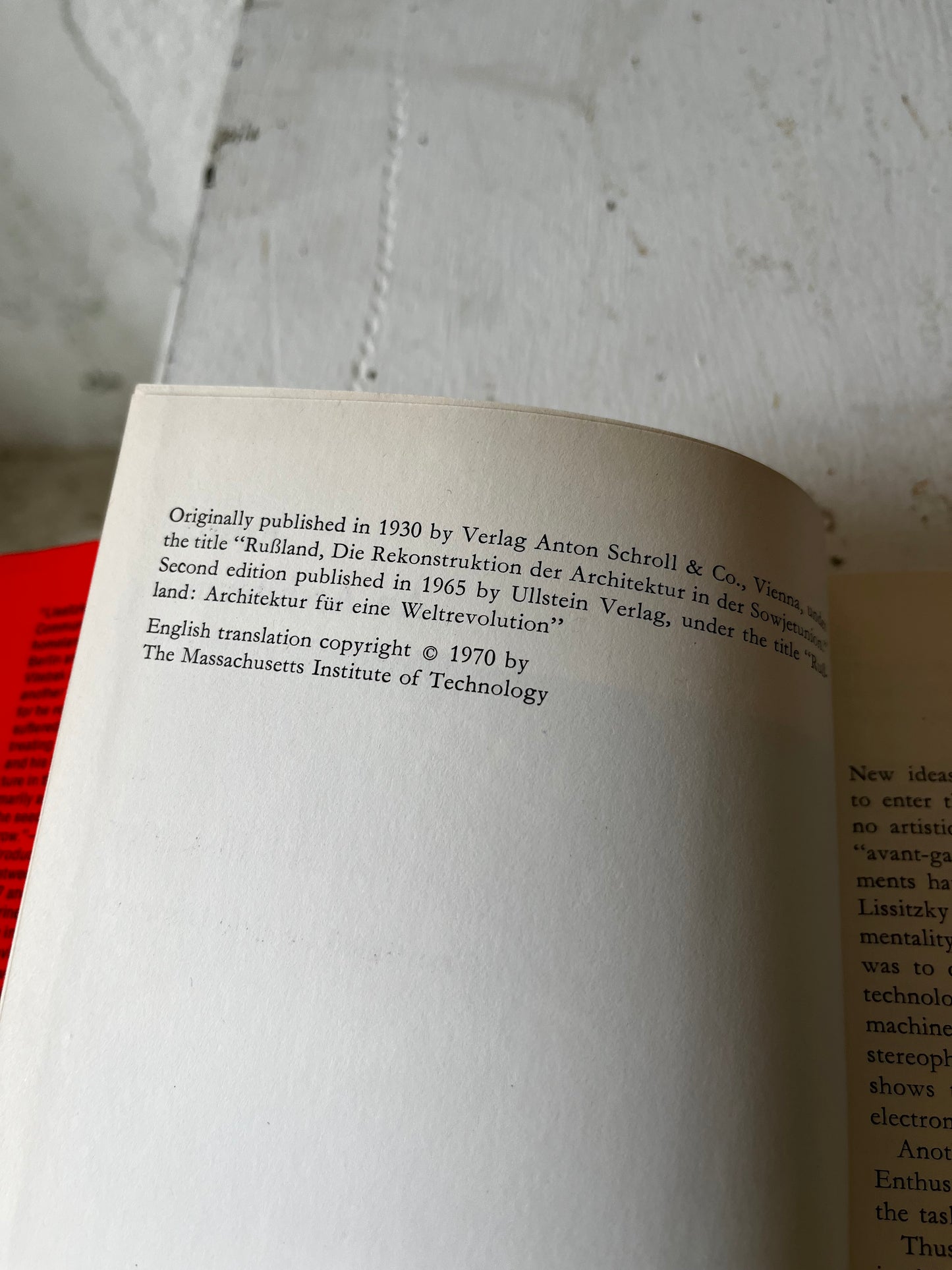 Russia: An Architecture for World Revolution, El Lissitzky, 1970