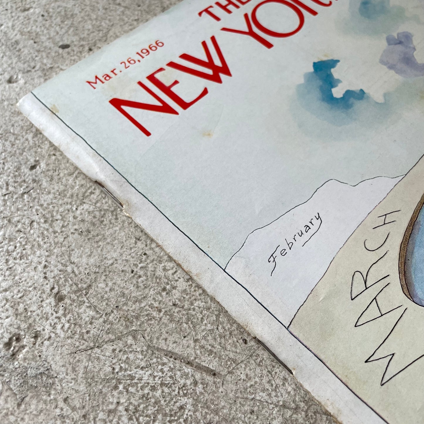 New Yorker, March 26th 1966, Saul Steinberg Cover