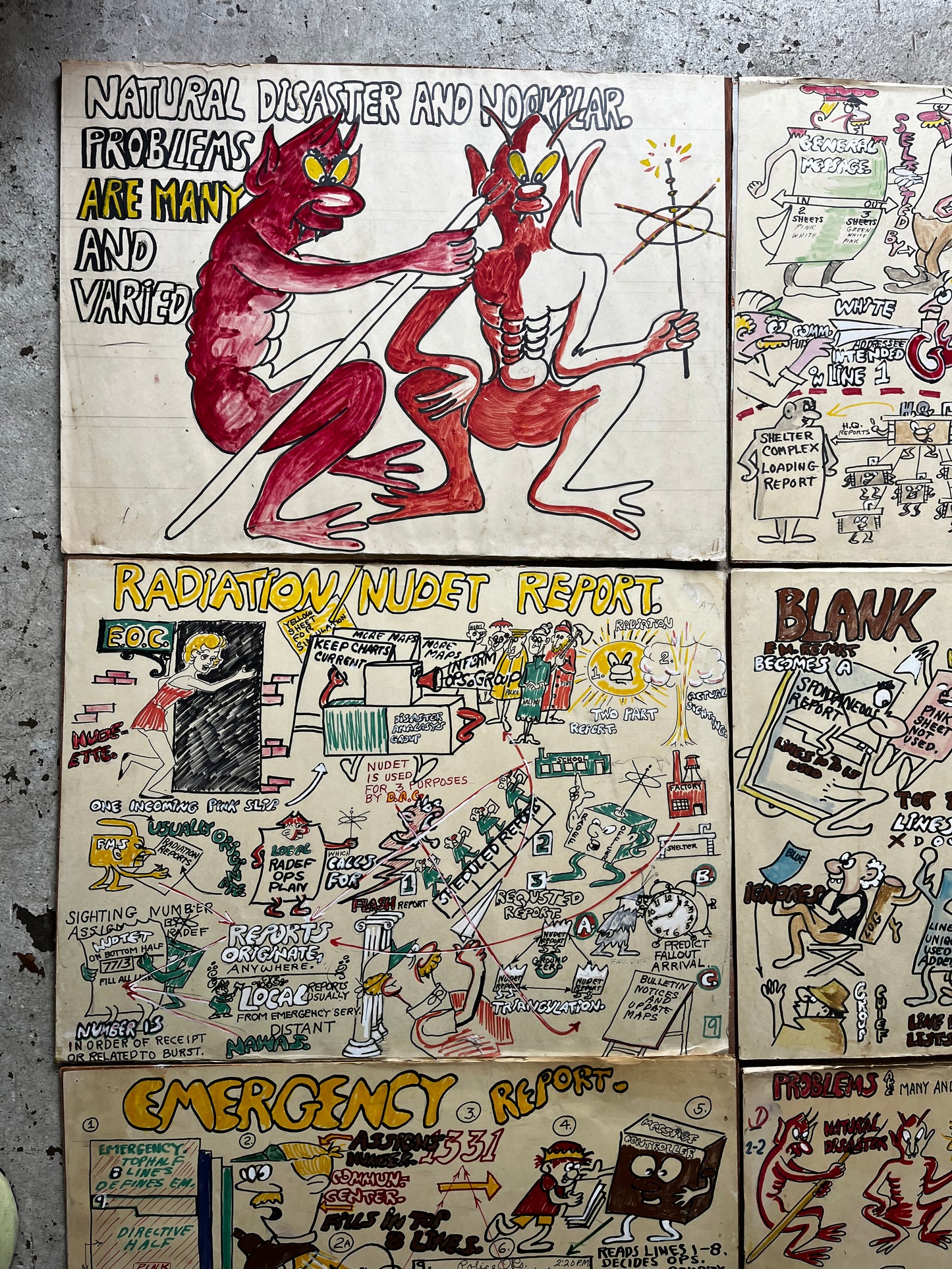 Cartoon Nuclear and Natural Disaster Report, 1970/80