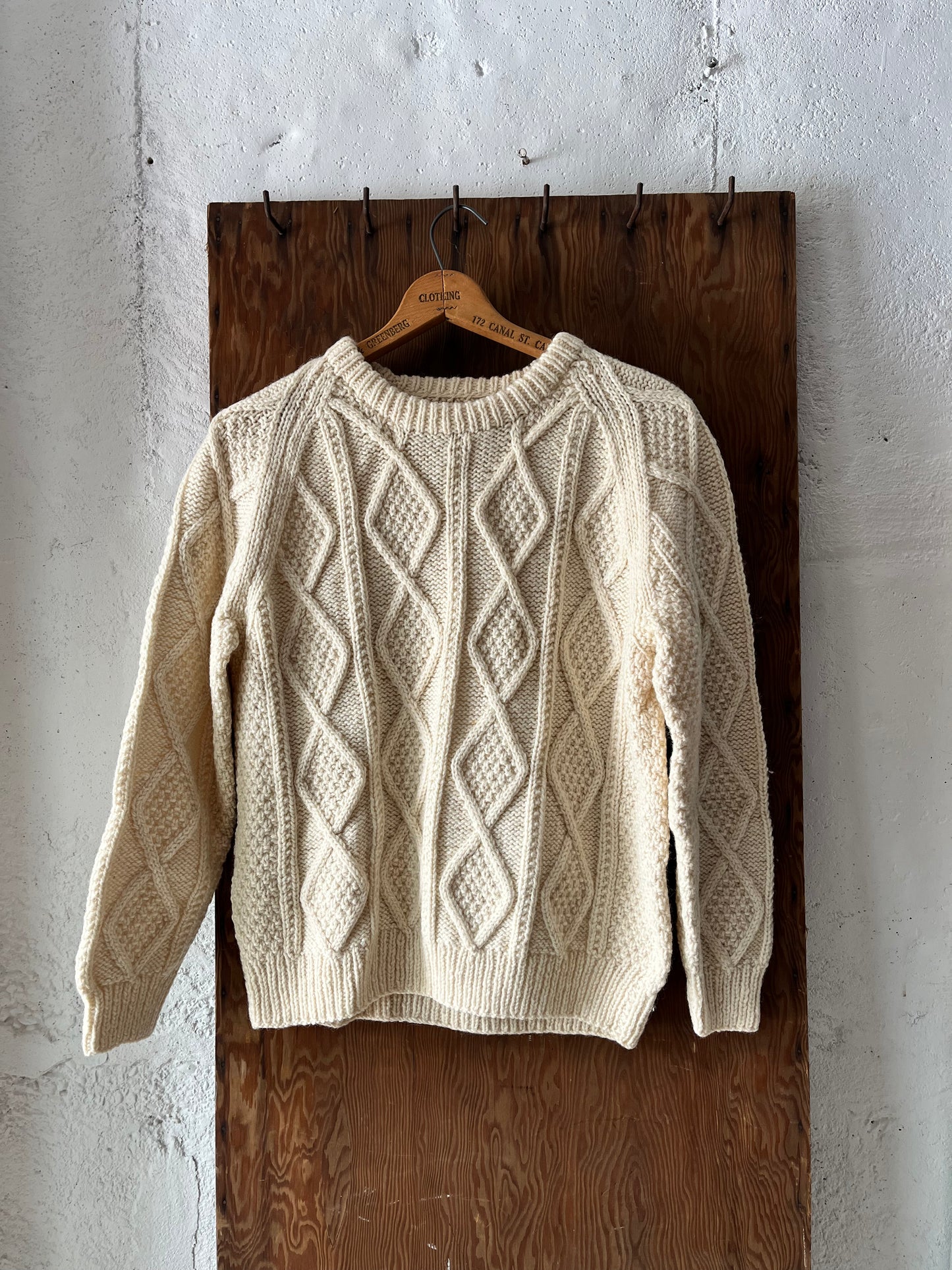 Irish Fisherman Sweater, Sz M, 1980s