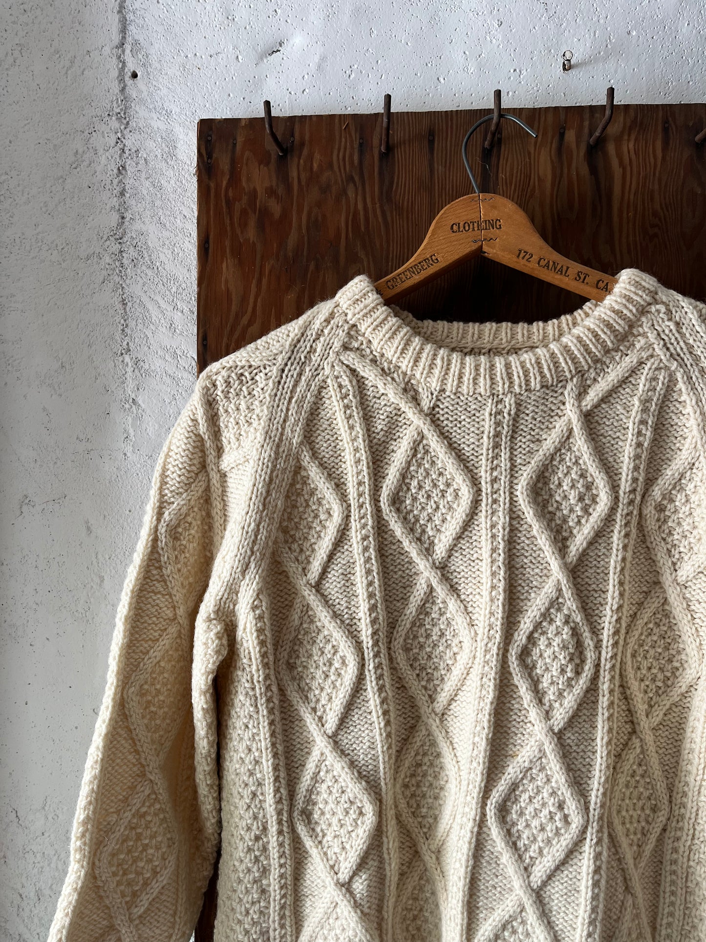 Irish Fisherman Sweater, Sz M, 1980s