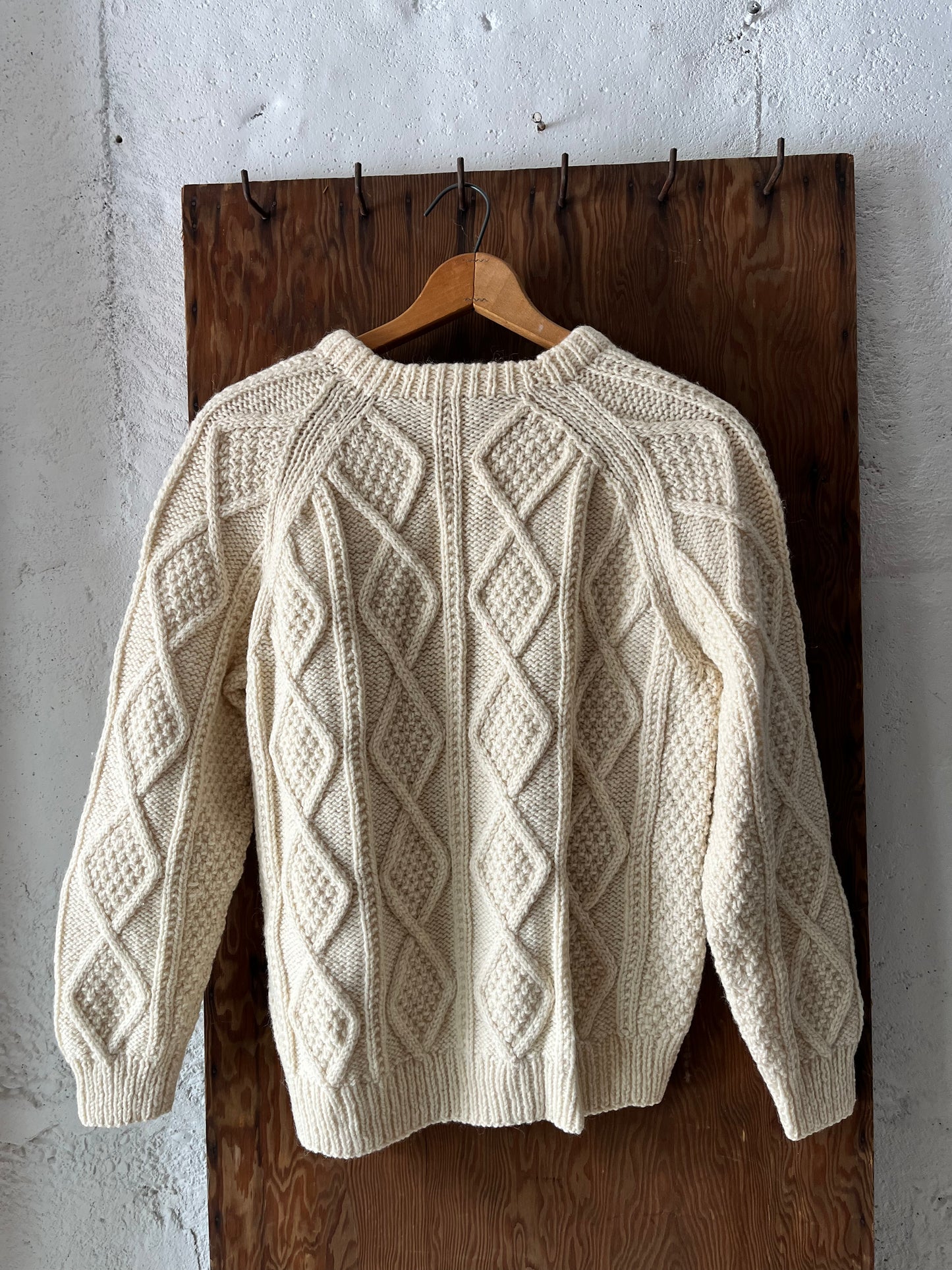 Irish Fisherman Sweater, Sz M, 1980s