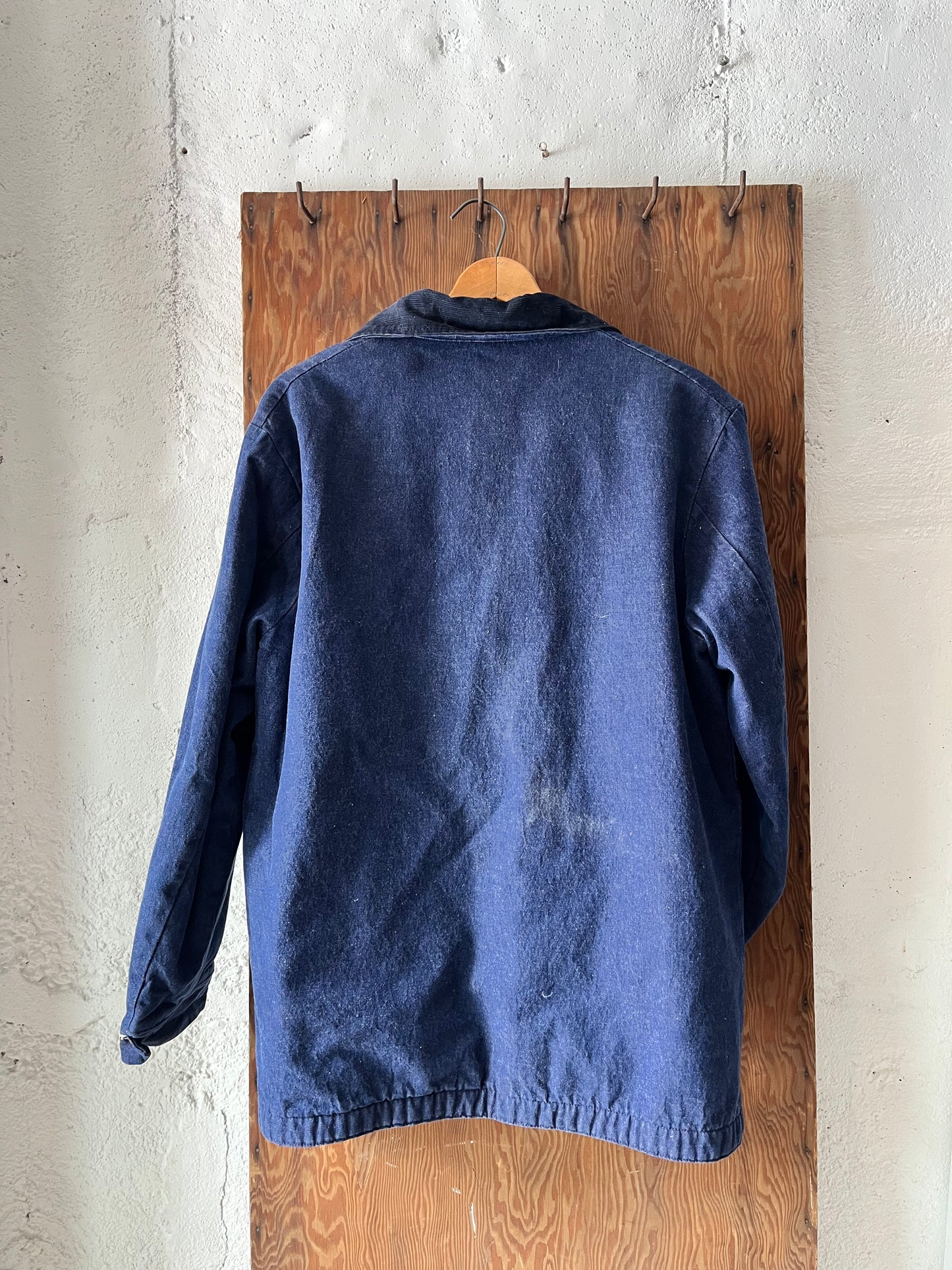 Deadstock Wrangler Blanket Lined Denim Chore, Sz L,1970s
