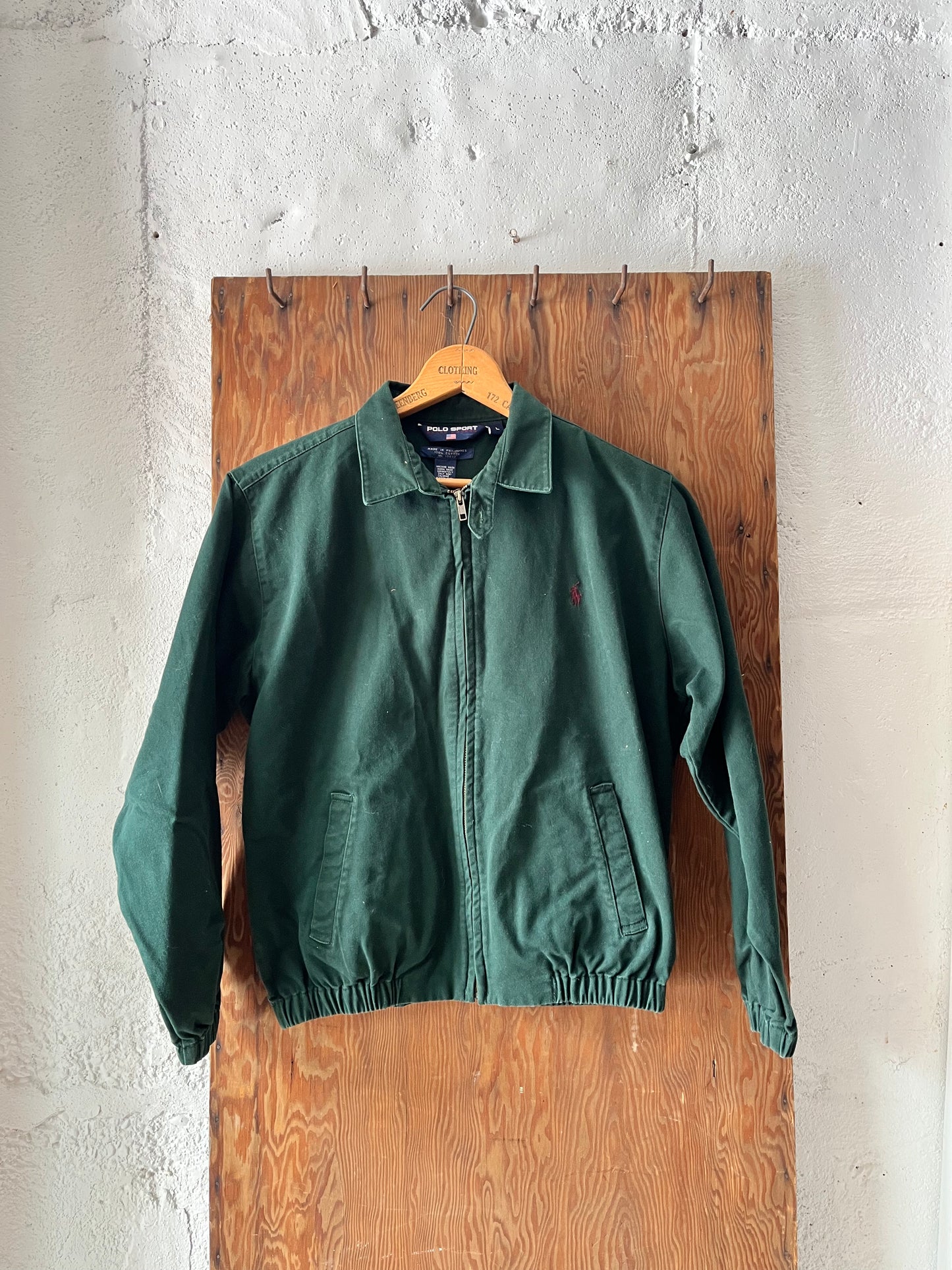 Polo Sport Hunter Green Harrington, Sz L, 1990s