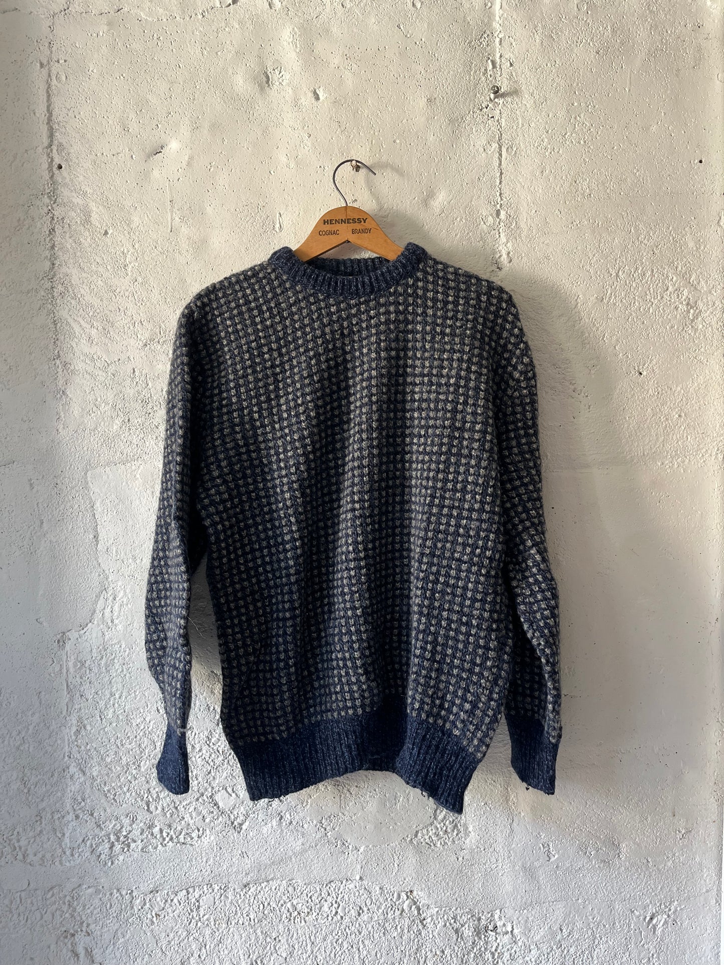 Birdseye Knit Sweater, Sz L, 1980s
