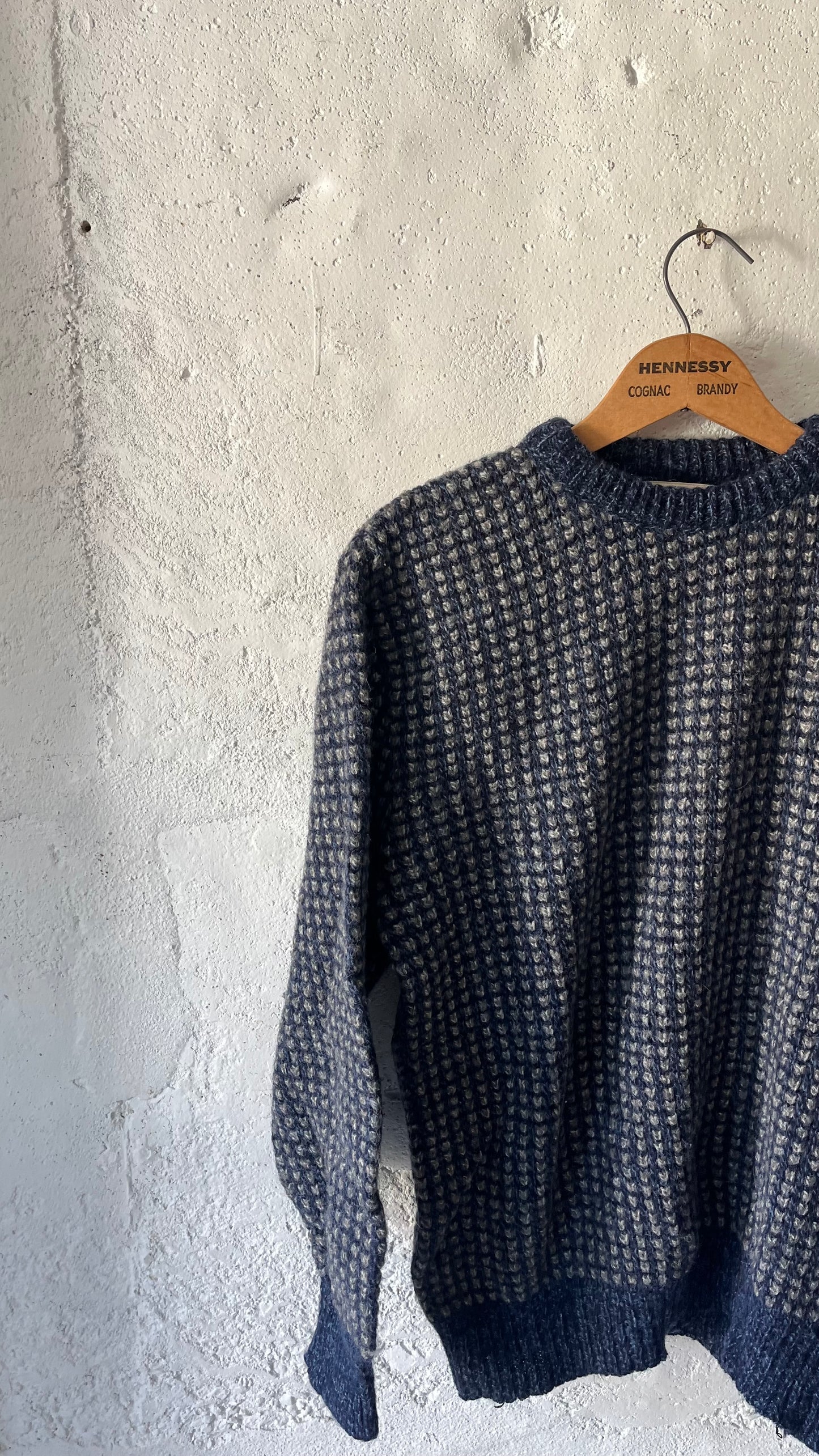 Birdseye Knit Sweater, Sz L, 1980s