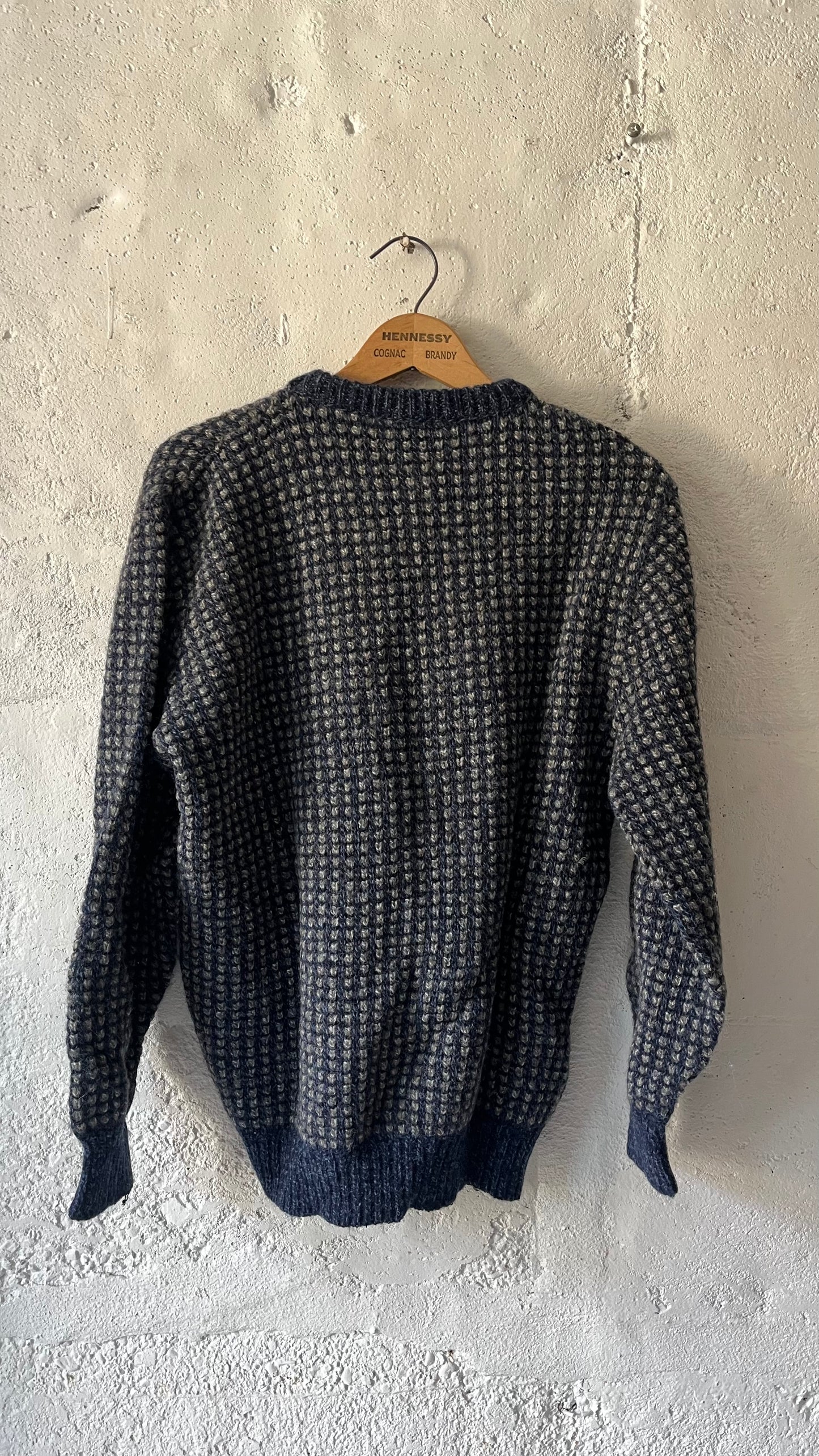 Birdseye Knit Sweater, Sz L, 1980s