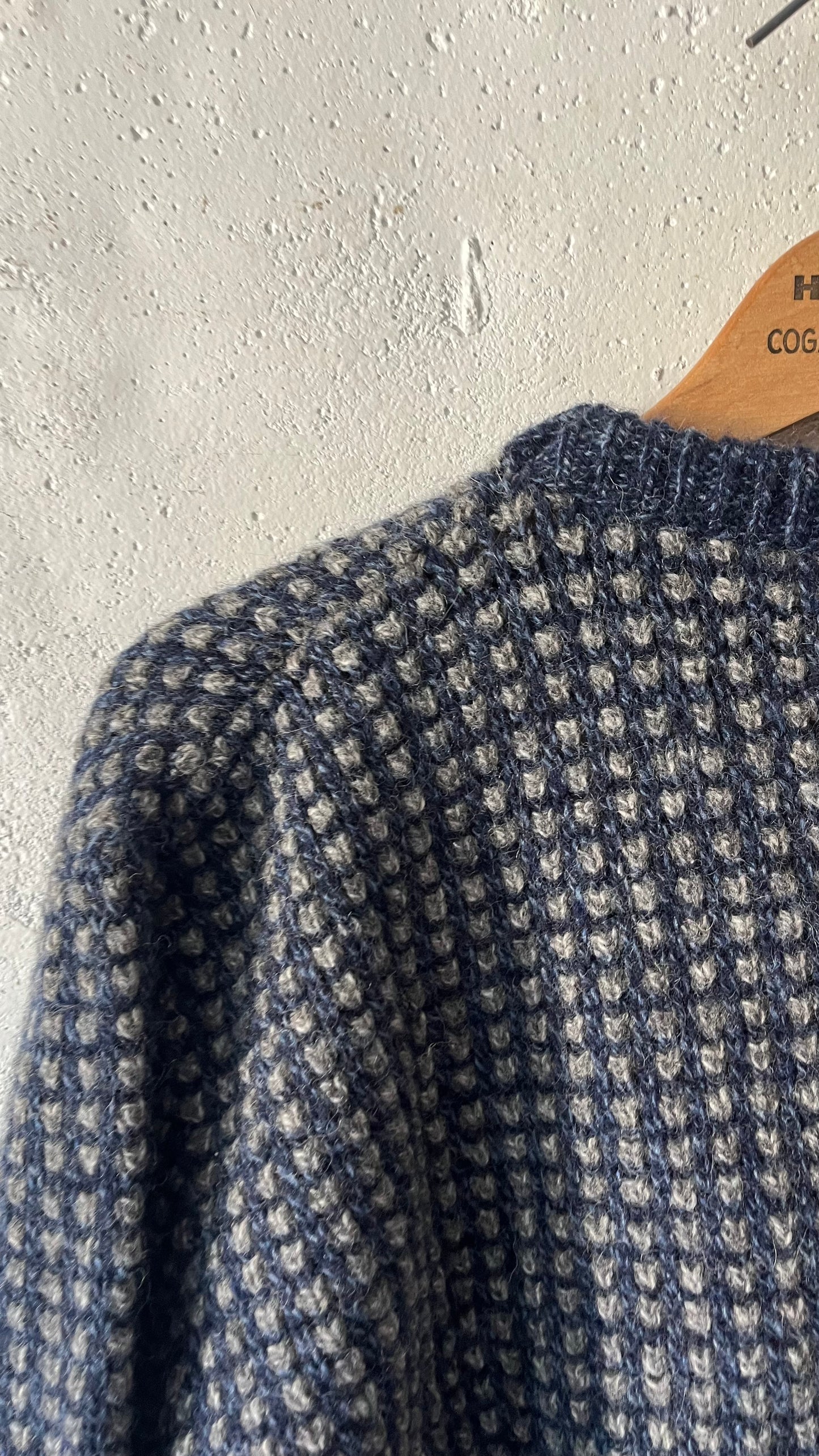 Birdseye Knit Sweater, Sz L, 1980s