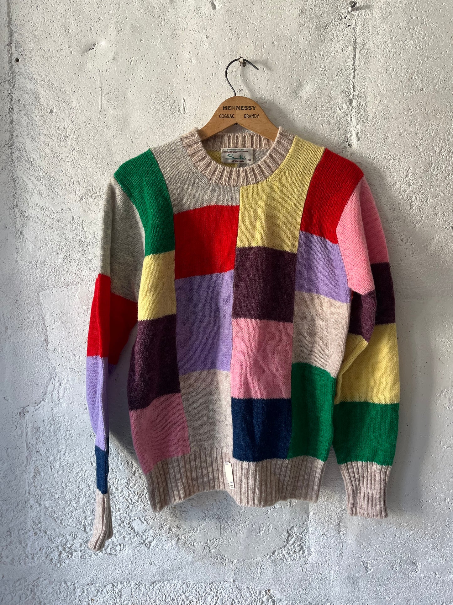 Colorblock Shetland, Sz M, 1970s