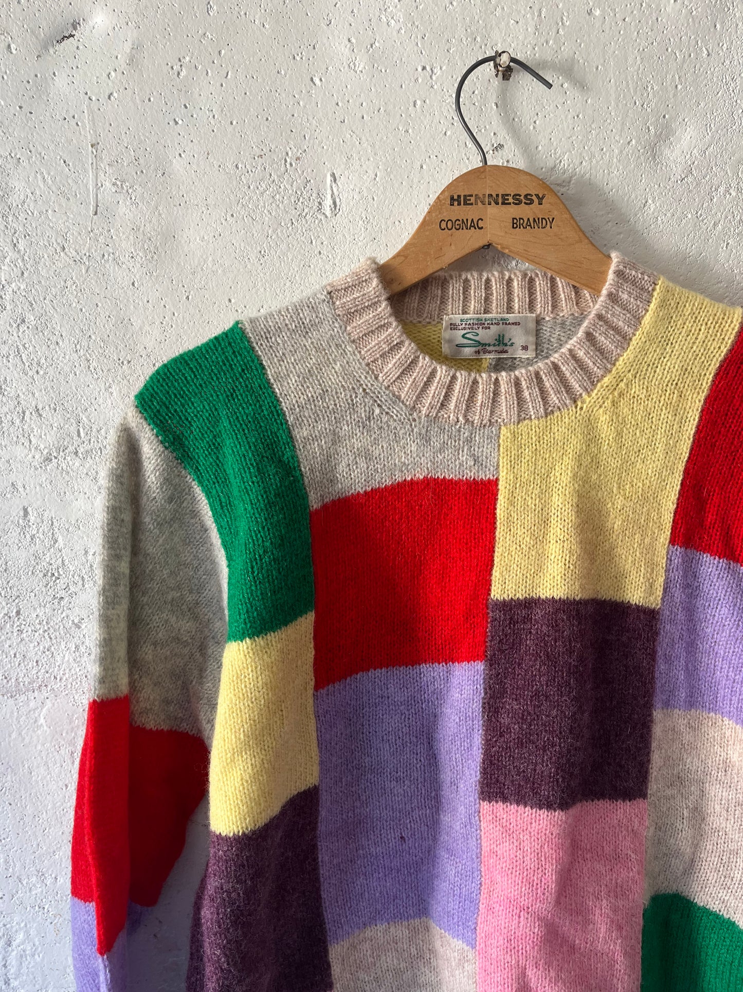 Colorblock Shetland, Sz M, 1970s