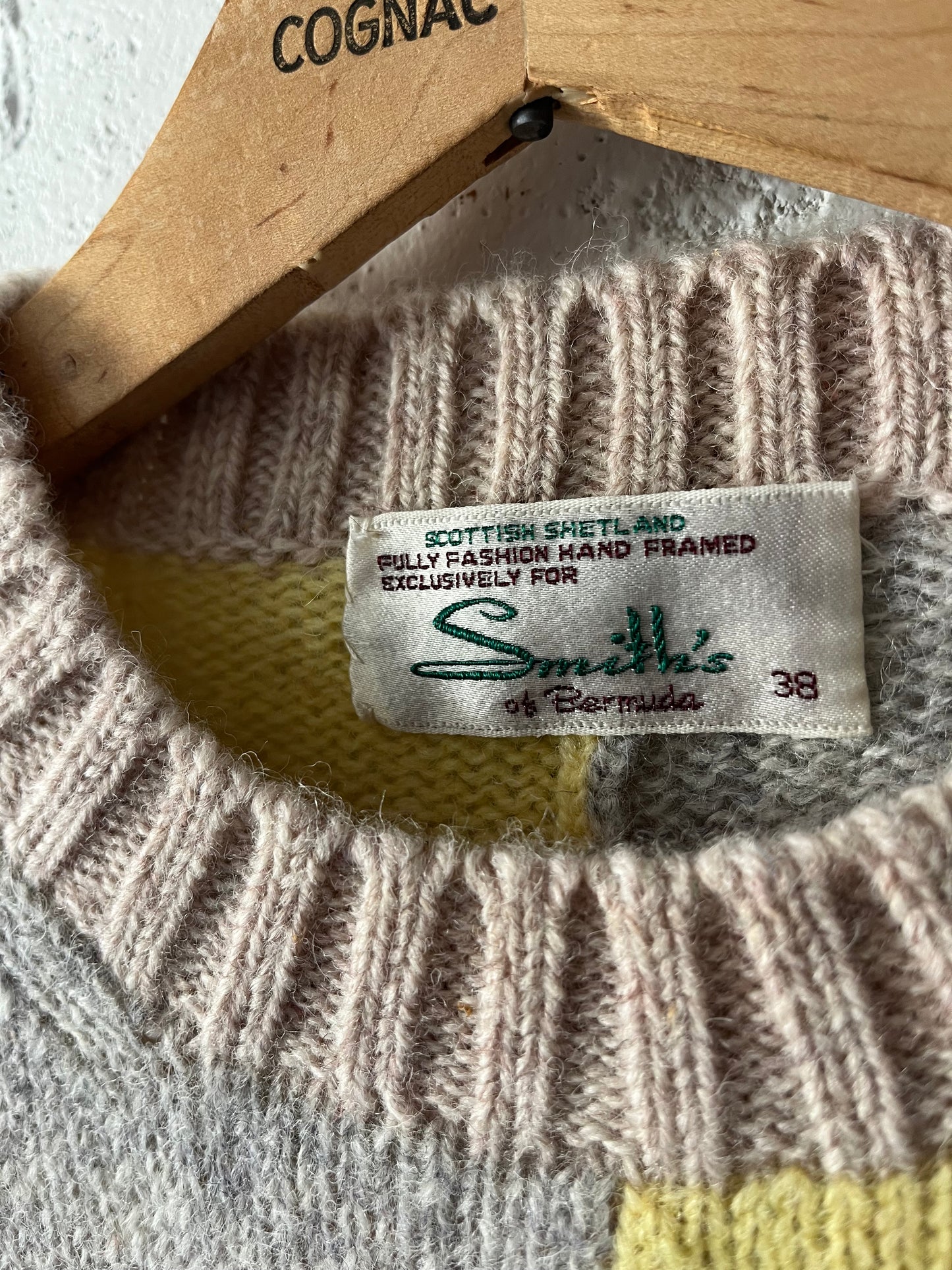 Colorblock Shetland, Sz M, 1970s