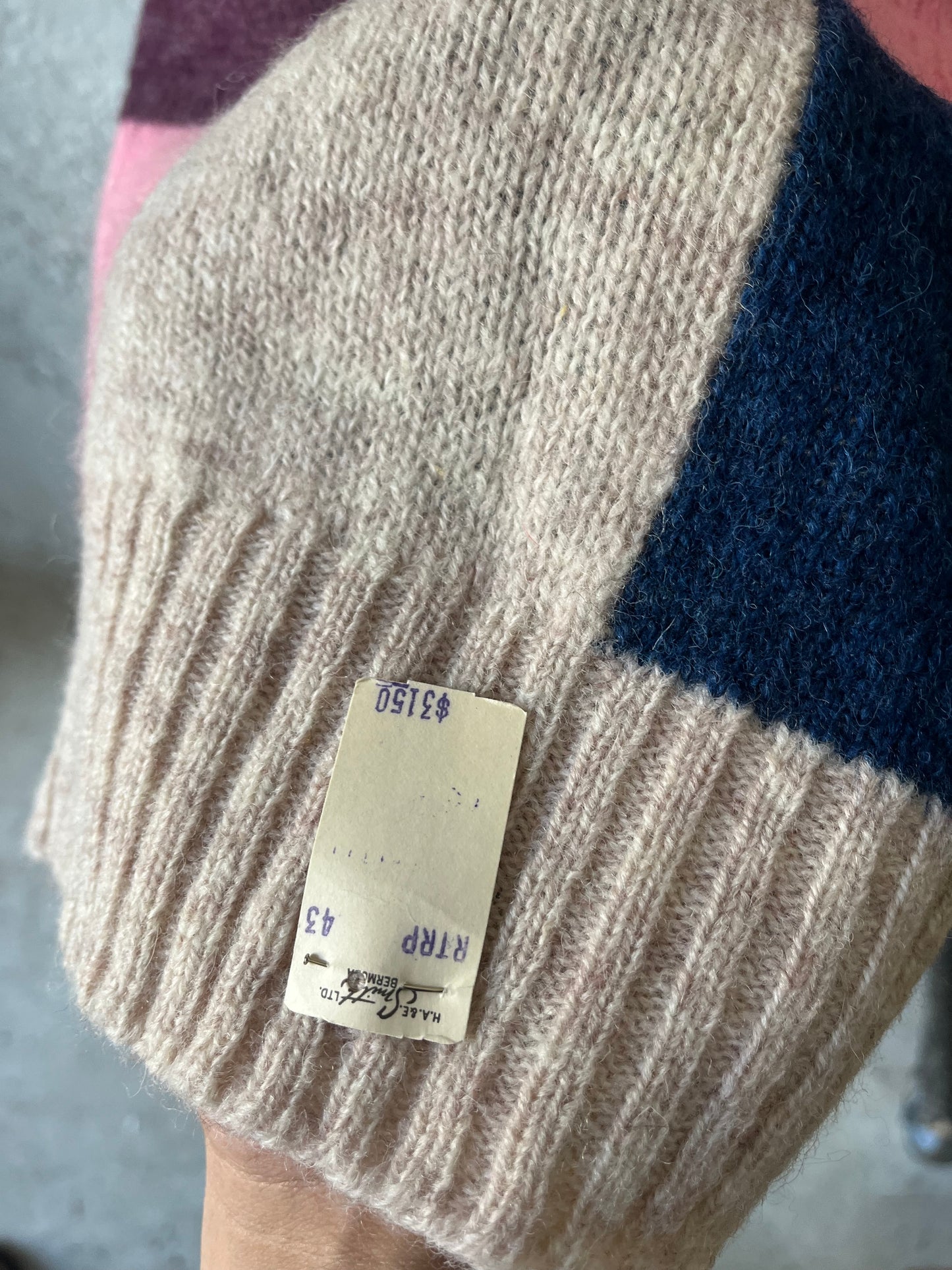 Colorblock Shetland, Sz M, 1970s