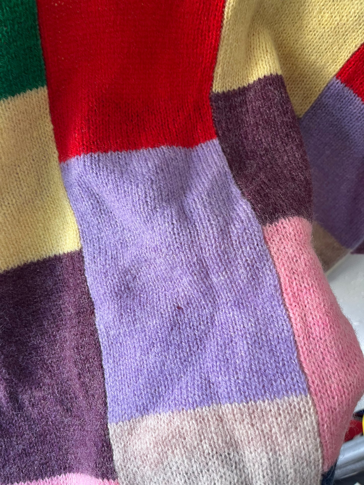 Colorblock Shetland, Sz M, 1970s
