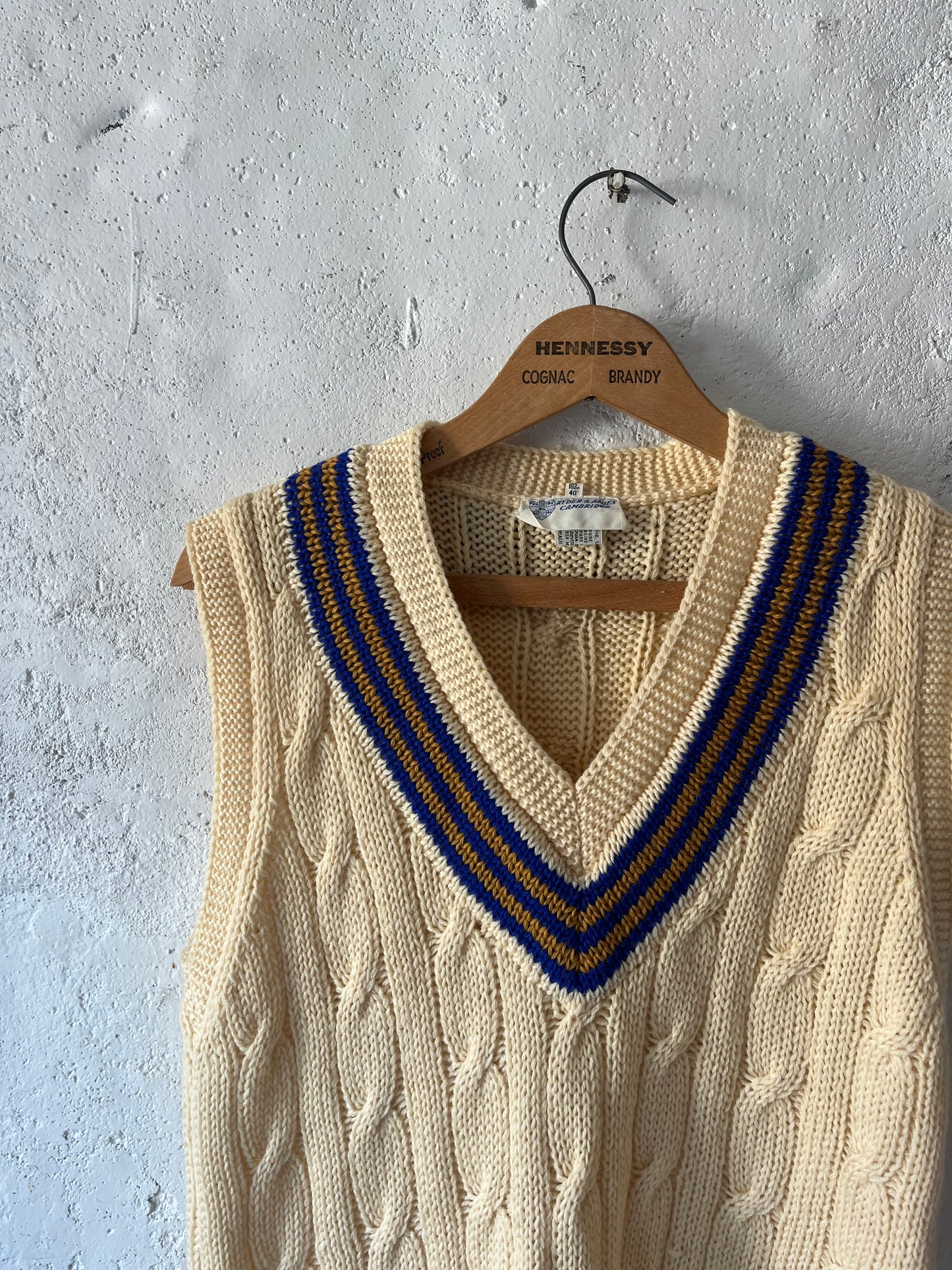 Cricket Sweater Vest, Sz M, 1980s