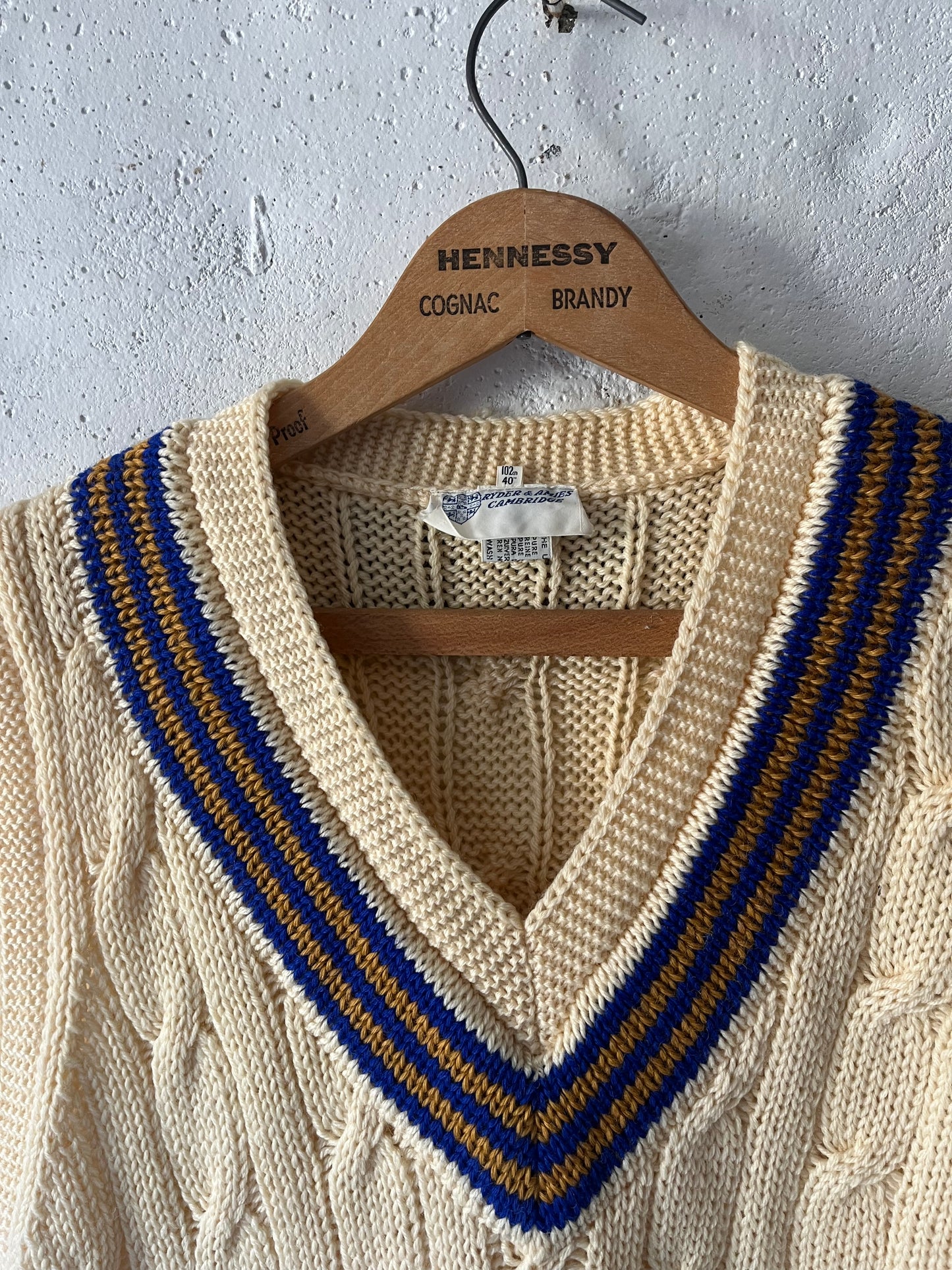 Cricket Sweater Vest, Sz M, 1980s