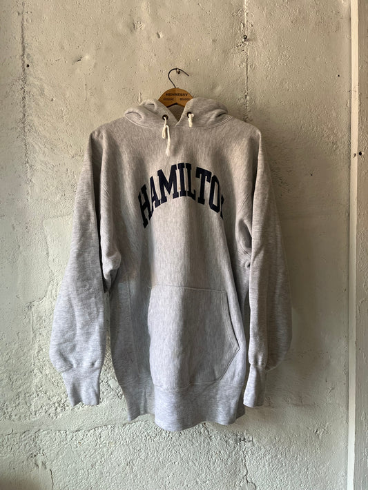 Hamilton College Reverse Weave Hoodie, Sz XL, 1990s