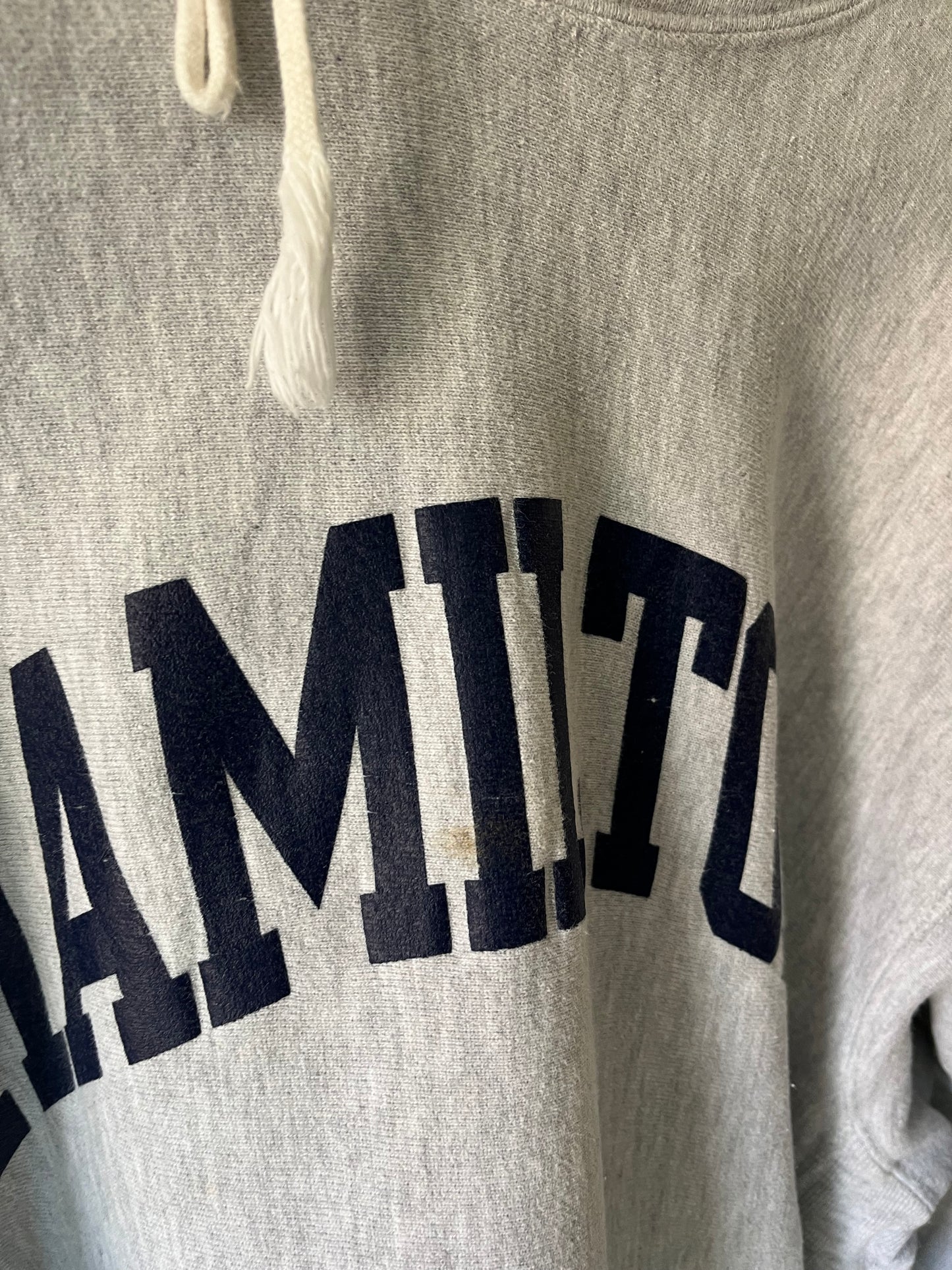 Hamilton College Reverse Weave Hoodie, Sz XL, 1990s
