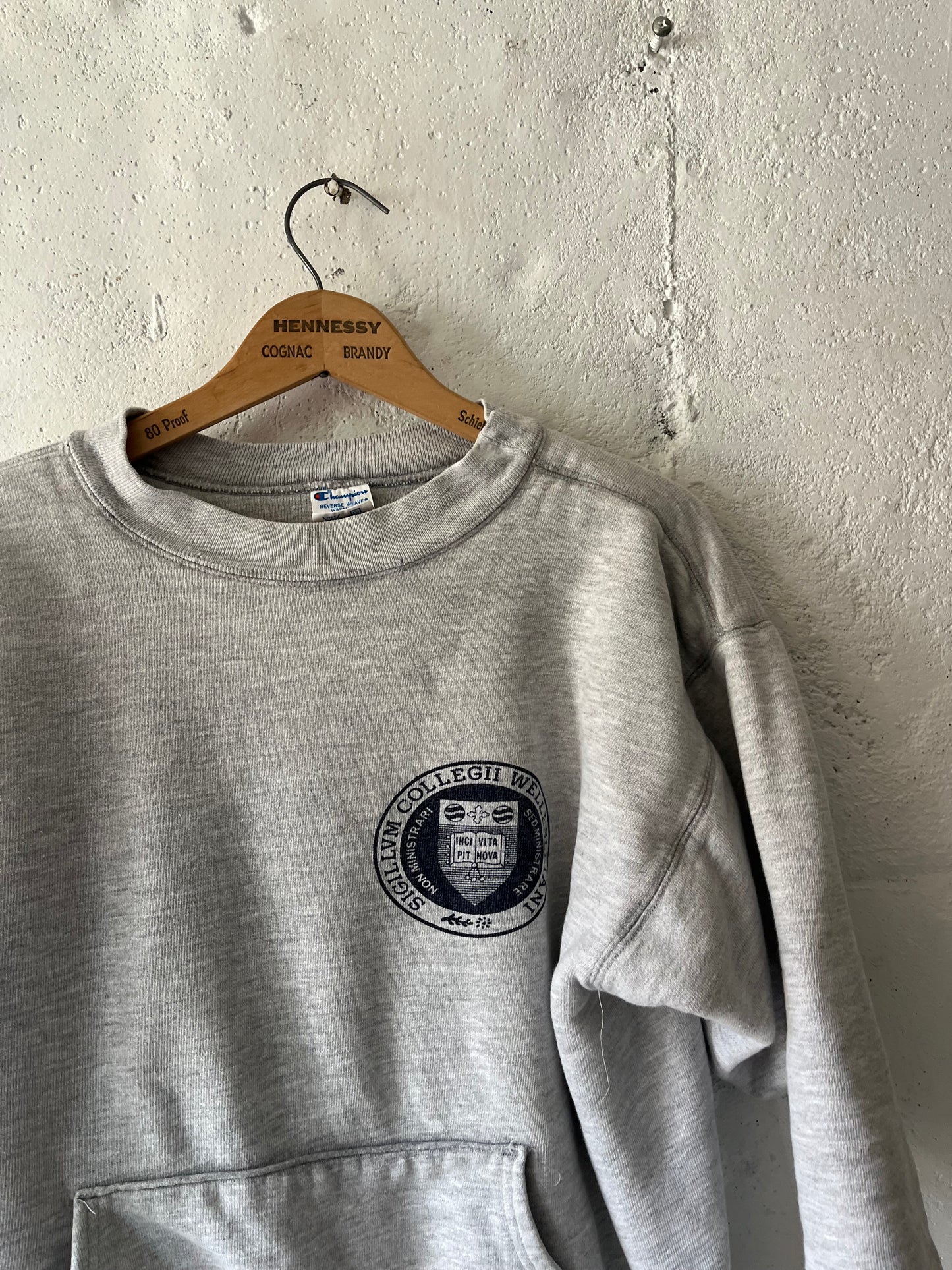 Wellesley Reverse Weave Double Face + Pocket, Sz M, 1980s