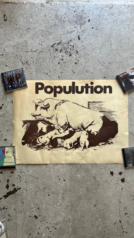 Populution [Yippies] Lithograph, 1970s