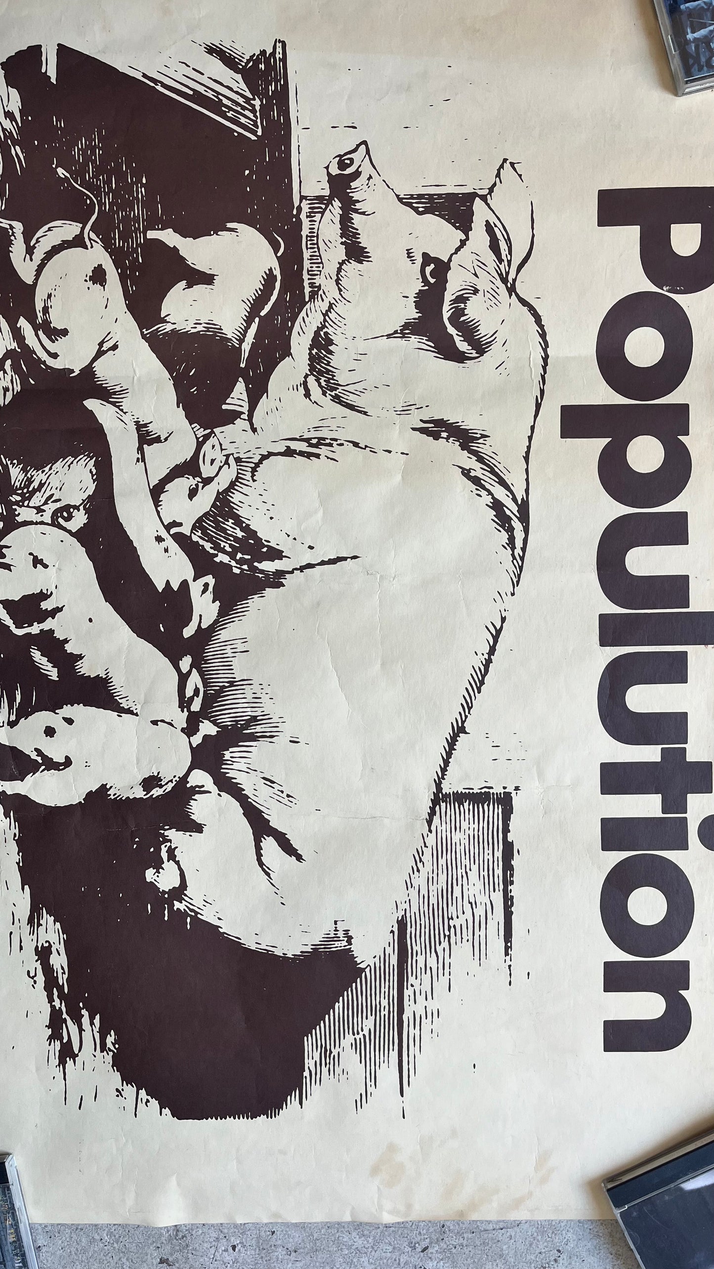 Populution [Yippies] Lithograph, 1970s