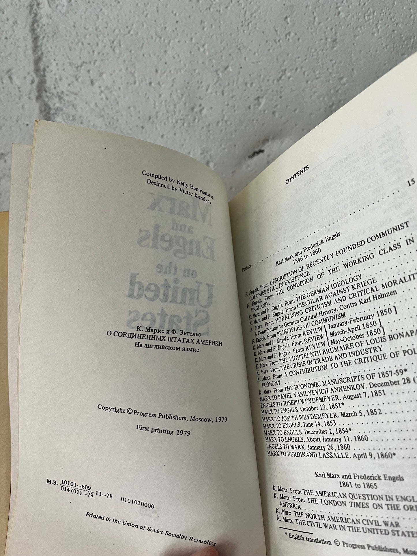 Marx and Engels on the United States,  1979