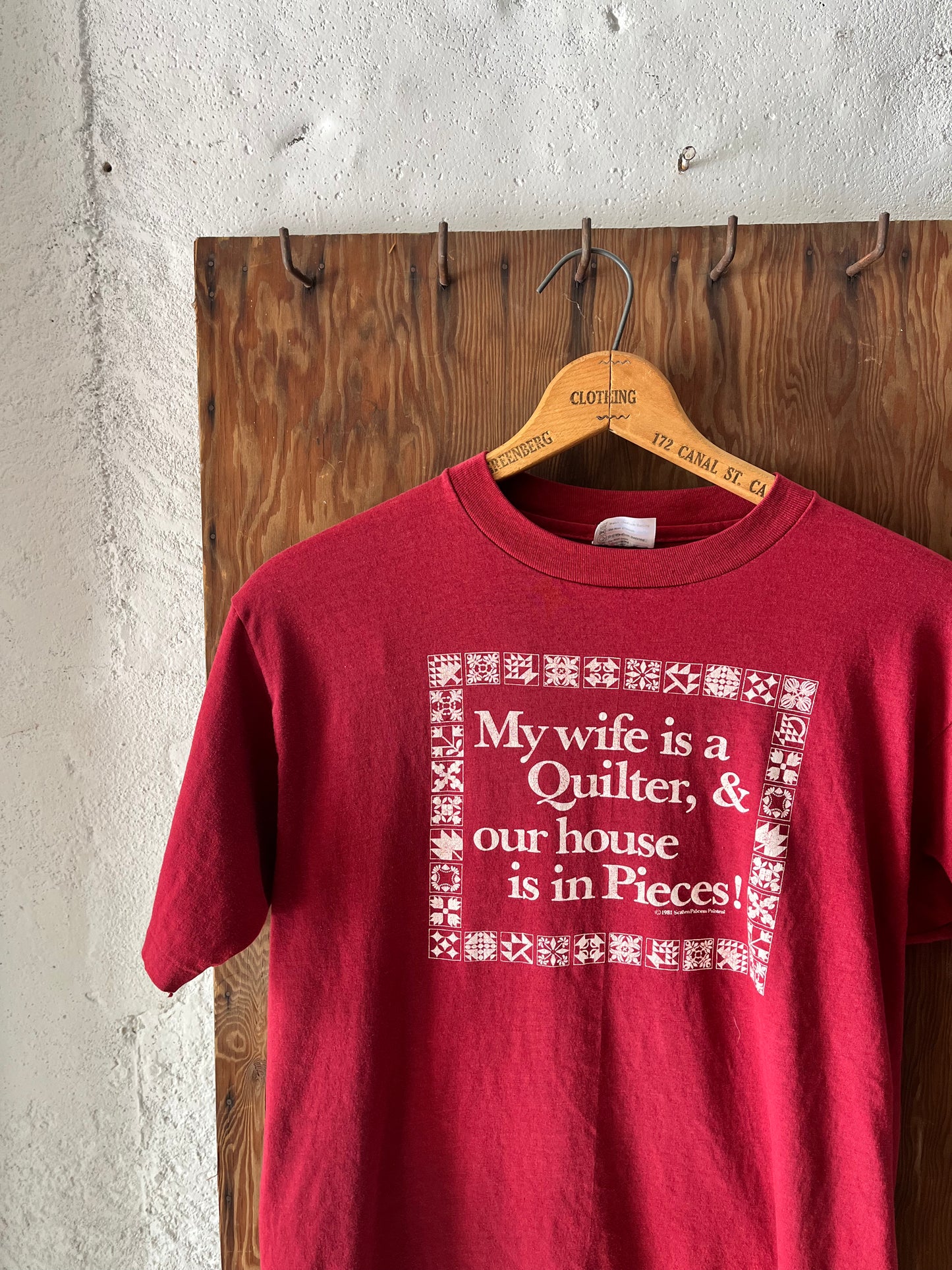 Quiltling (Maroon), Sz L, 1980s