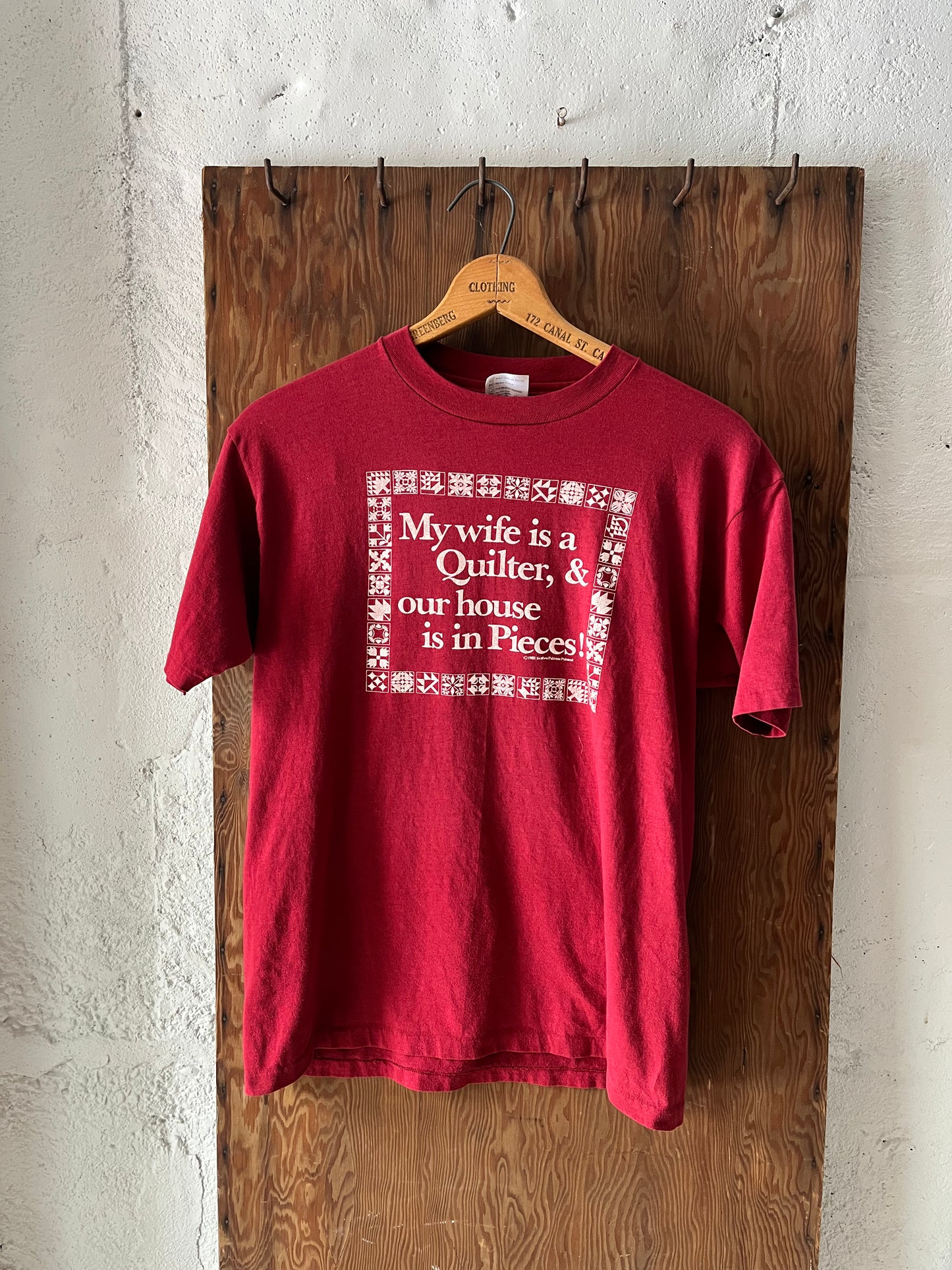 Quiltling (Maroon), Sz L, 1980s