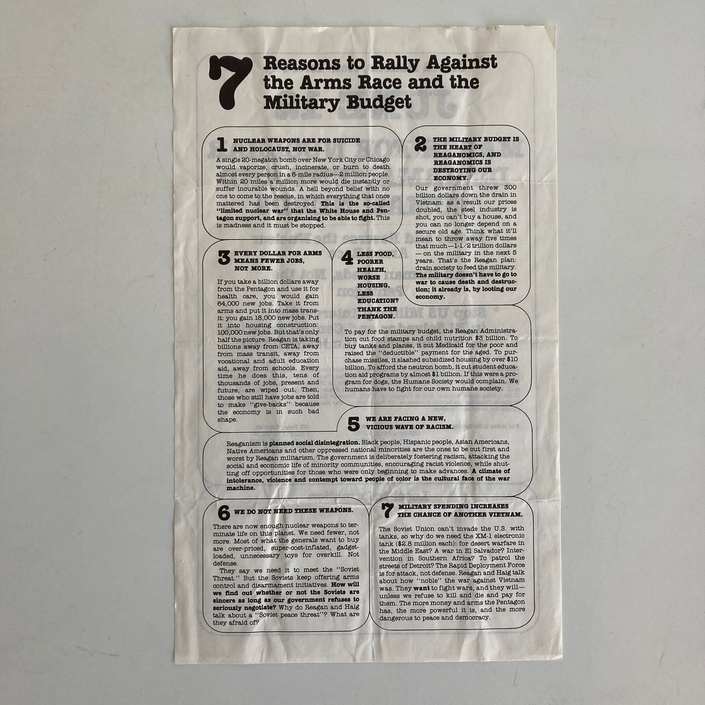 Protest Flyer, Anti-Nuclear Movement, 1970s